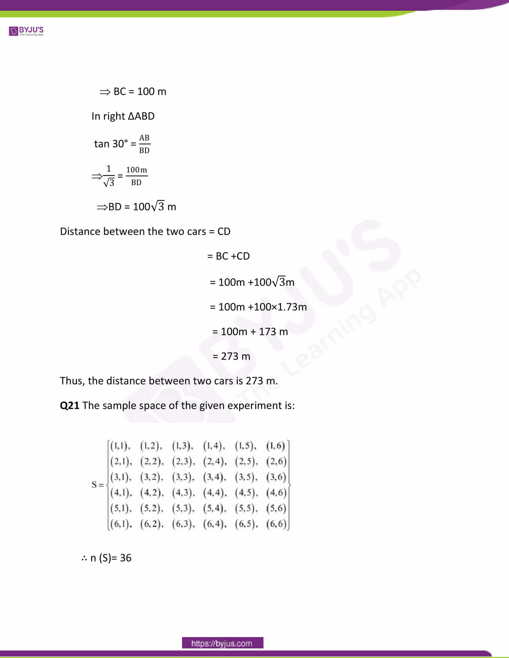 CBSE Class 10 Maths Papers Solution 2011 14