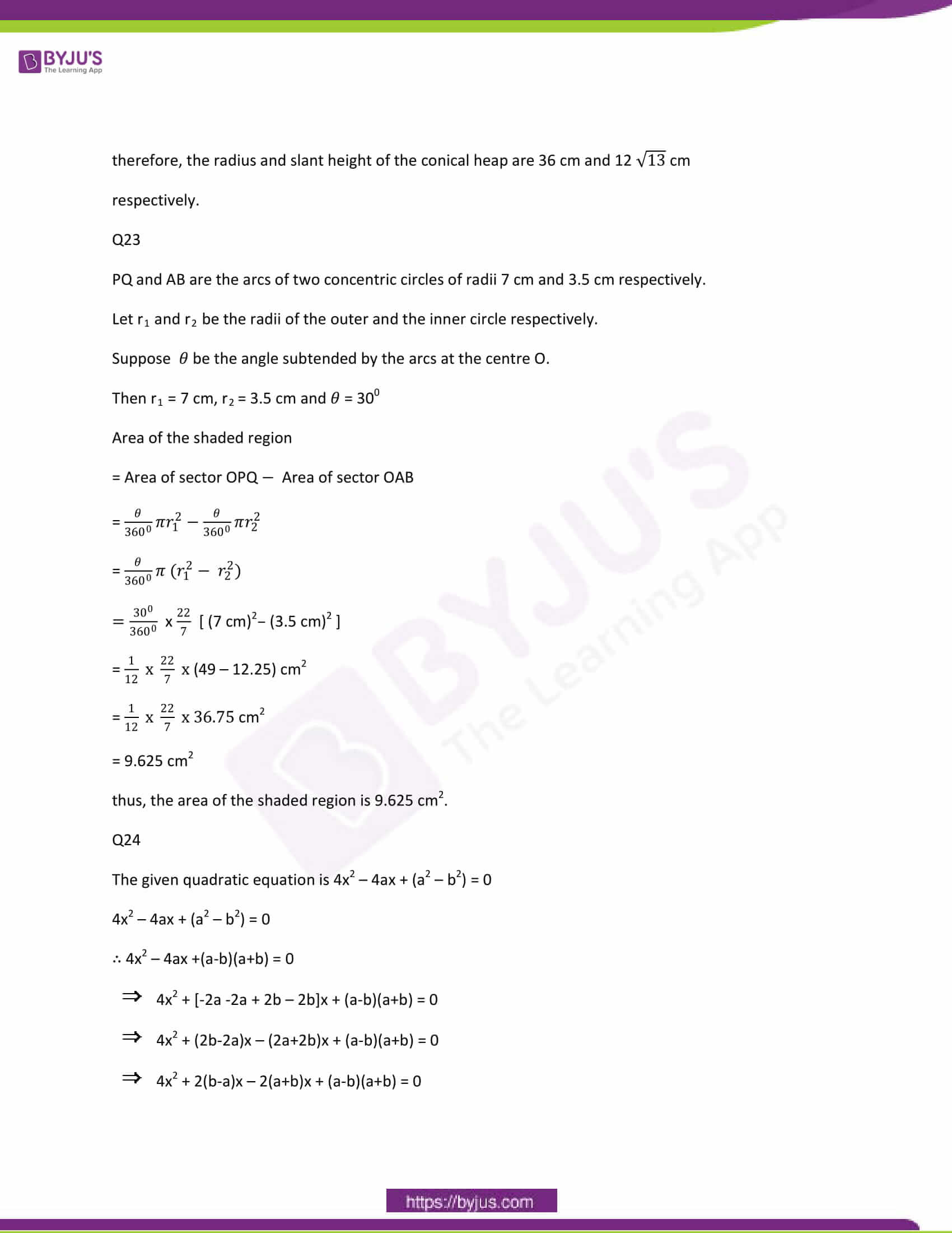 CBSE Class 10 Maths Papers Solution 2012 19