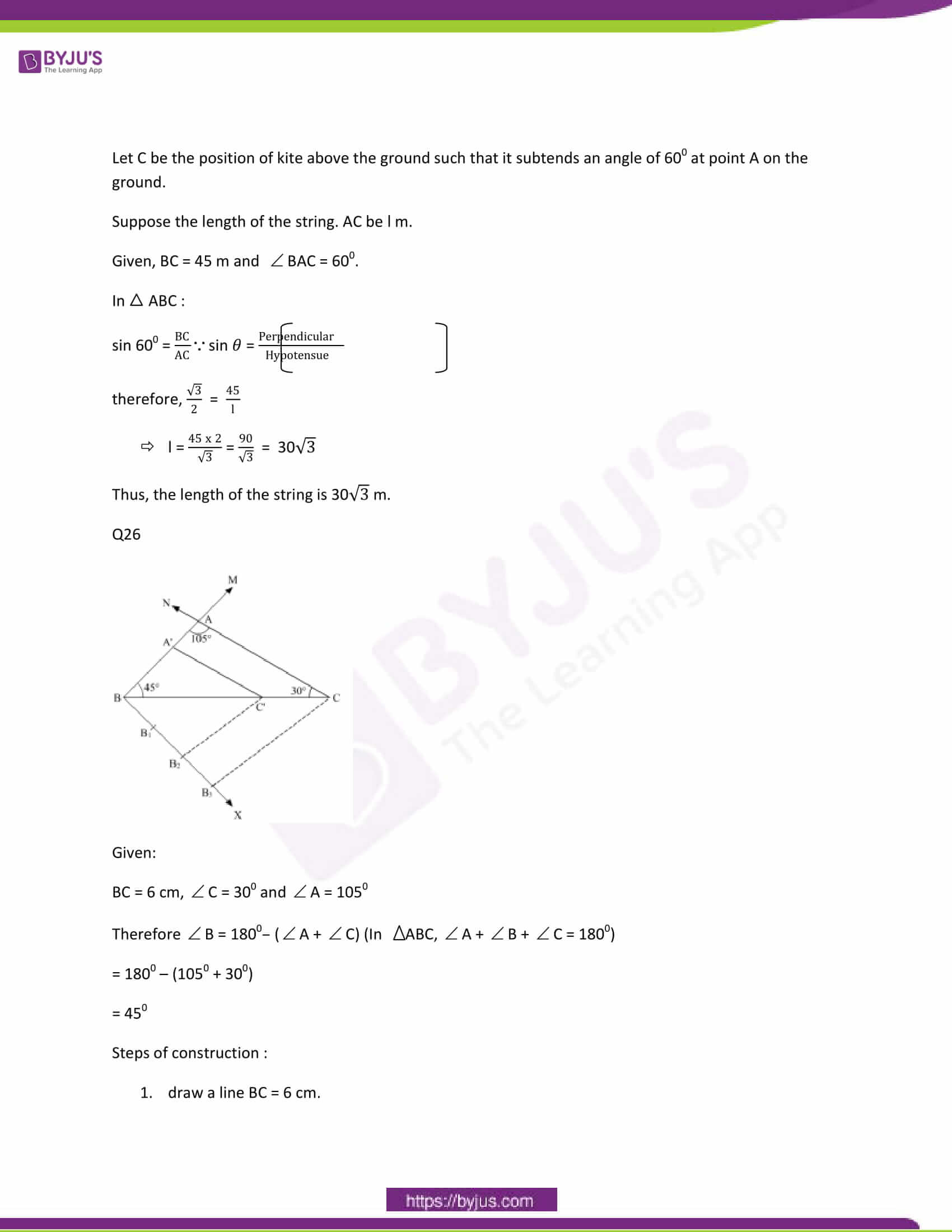 CBSE Class 10 Maths Papers Solution 2012 21