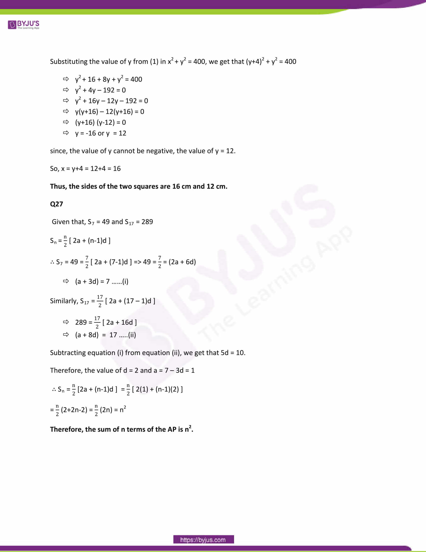 CBSE Class 10 Maths Papers Solution 2013 15