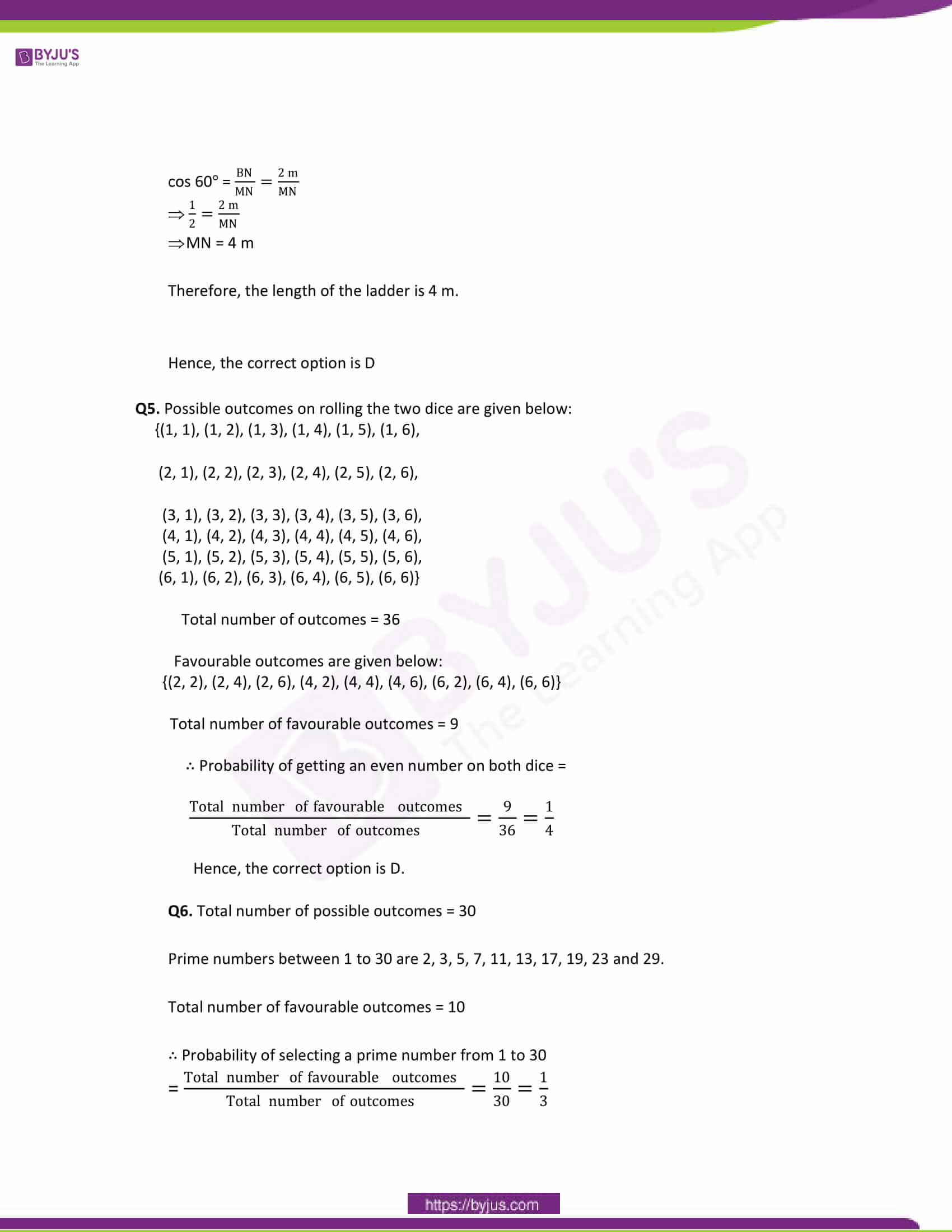 CBSE Class 10 Maths Papers Solution 2014 03