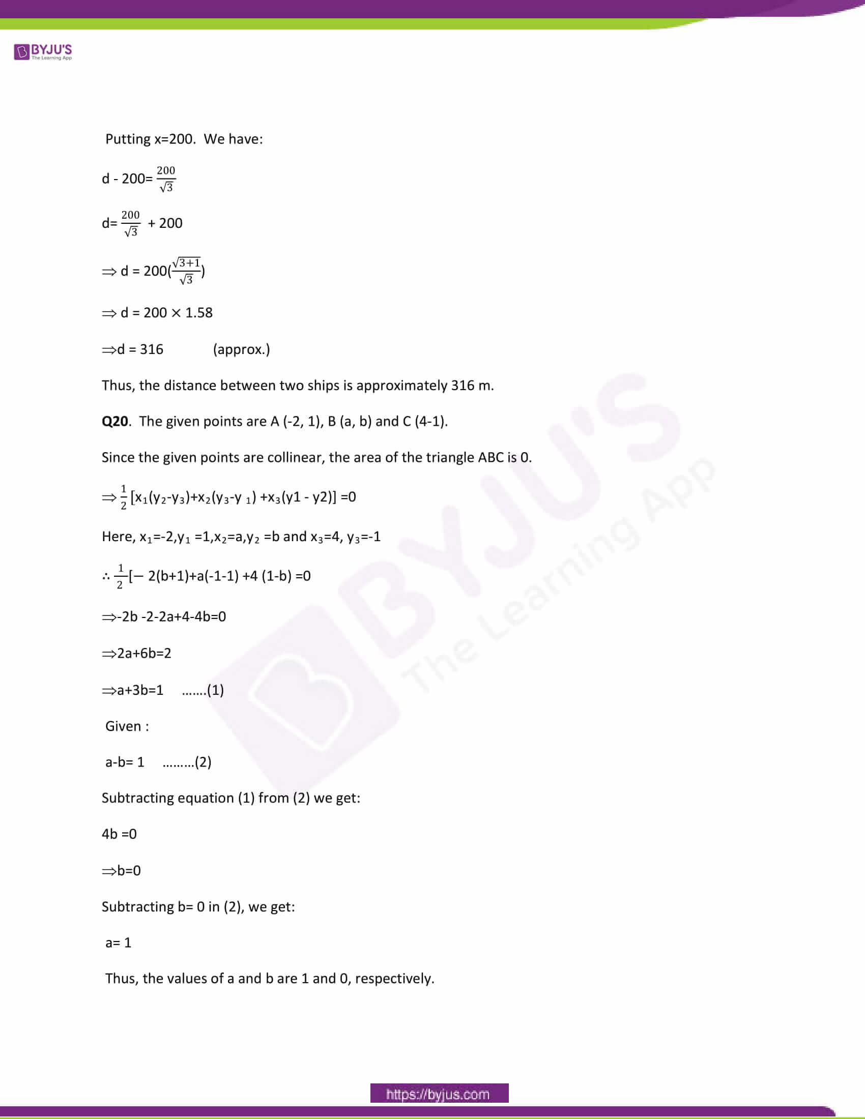 CBSE Class 10 Maths Papers Solution 2014 13