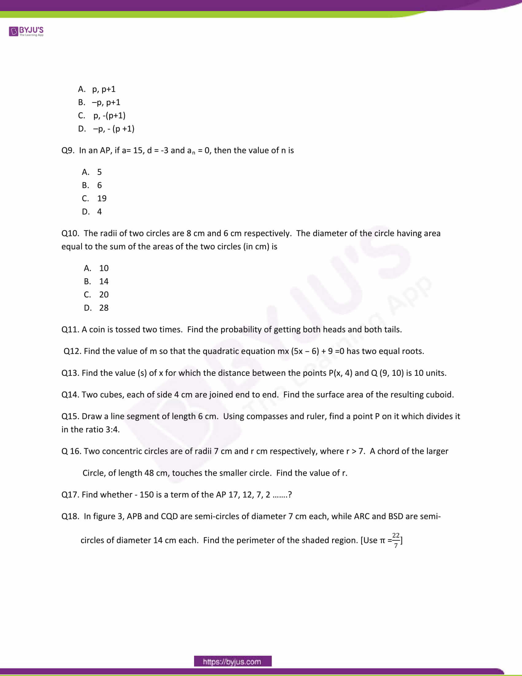 CBSE Class 10 Maths Question Papers 2011 3