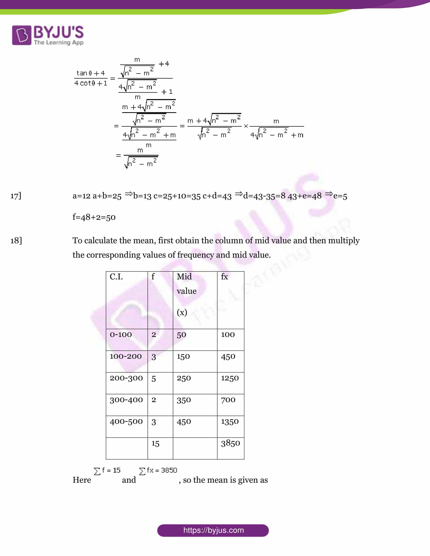 Cbse class 10 maths sample paper set 6