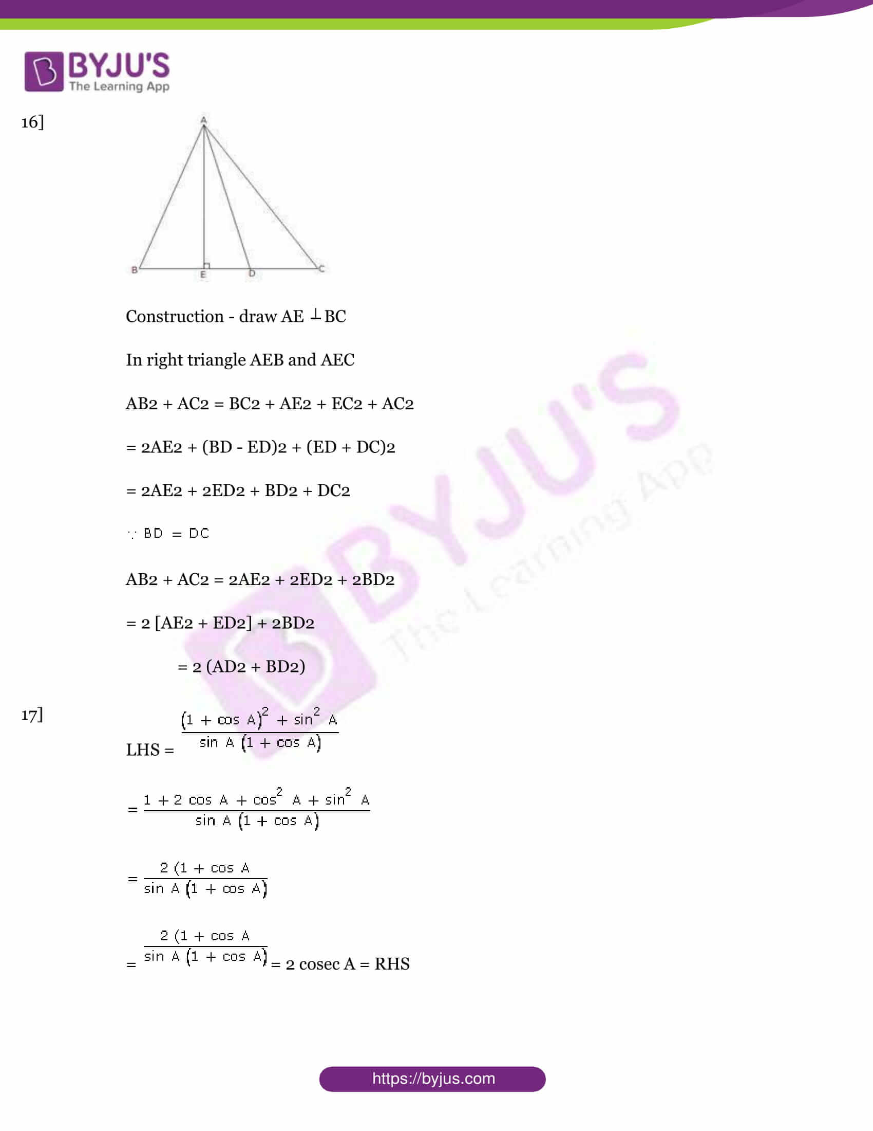 Cbse class 10 maths sample paper set 7