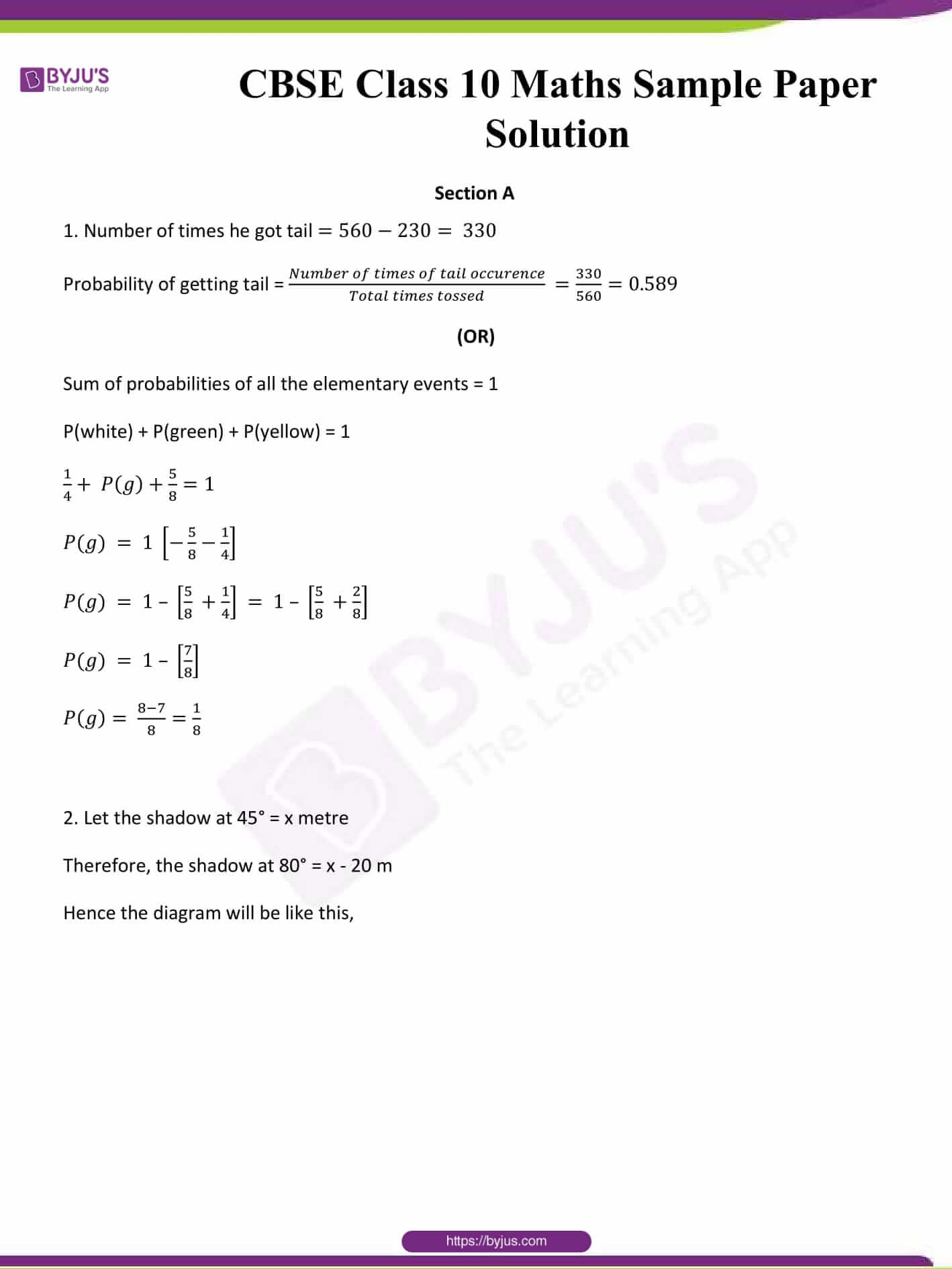 math papers class 10