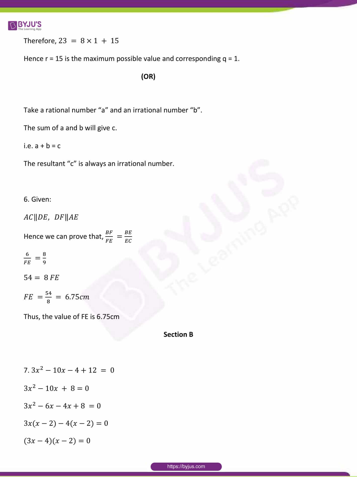 CBSE Class 10 Maths Sample Paper Solution Set 1-03