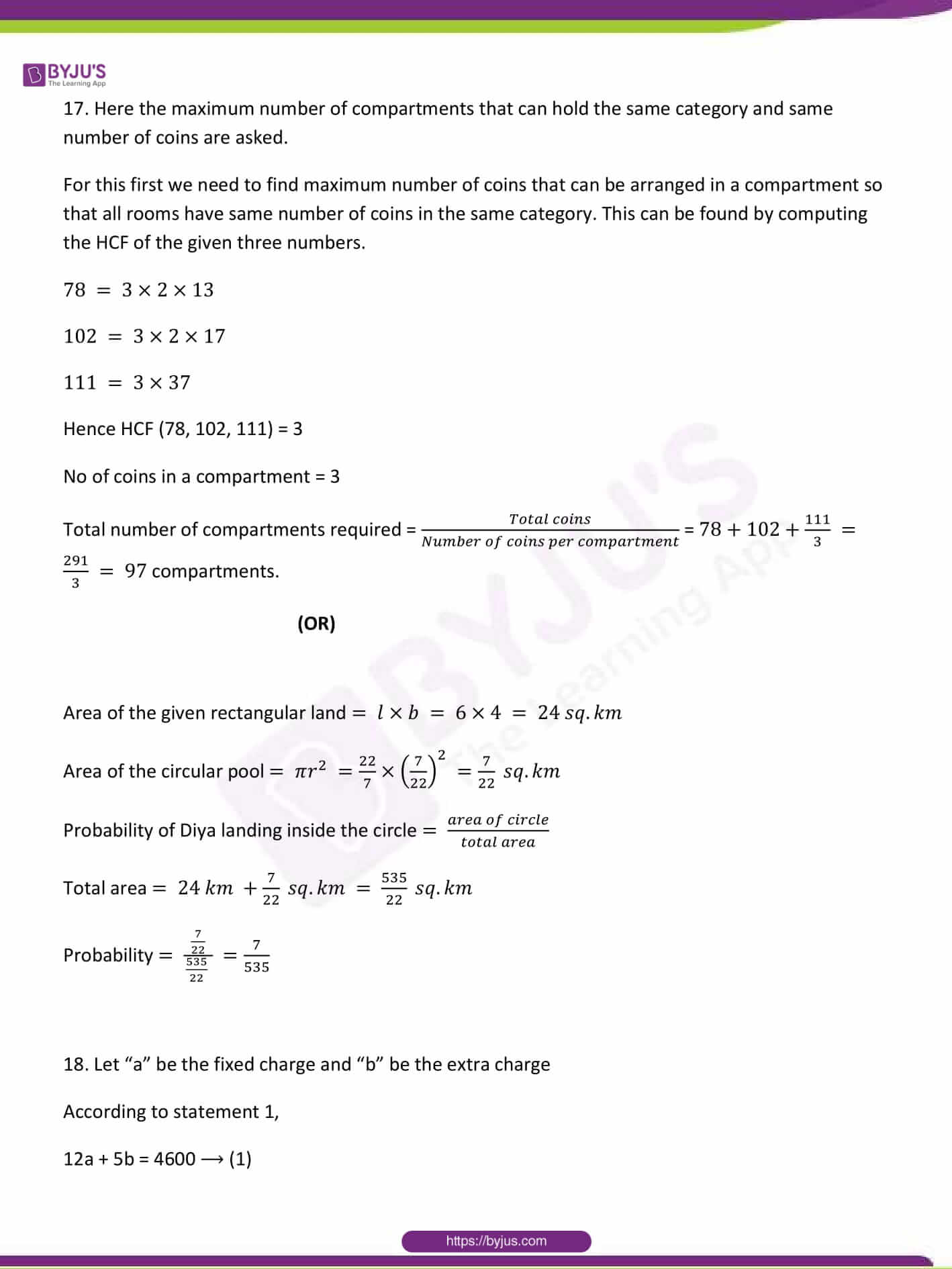 CBSE Class 10 Maths Sample Paper Solution Set 1-10