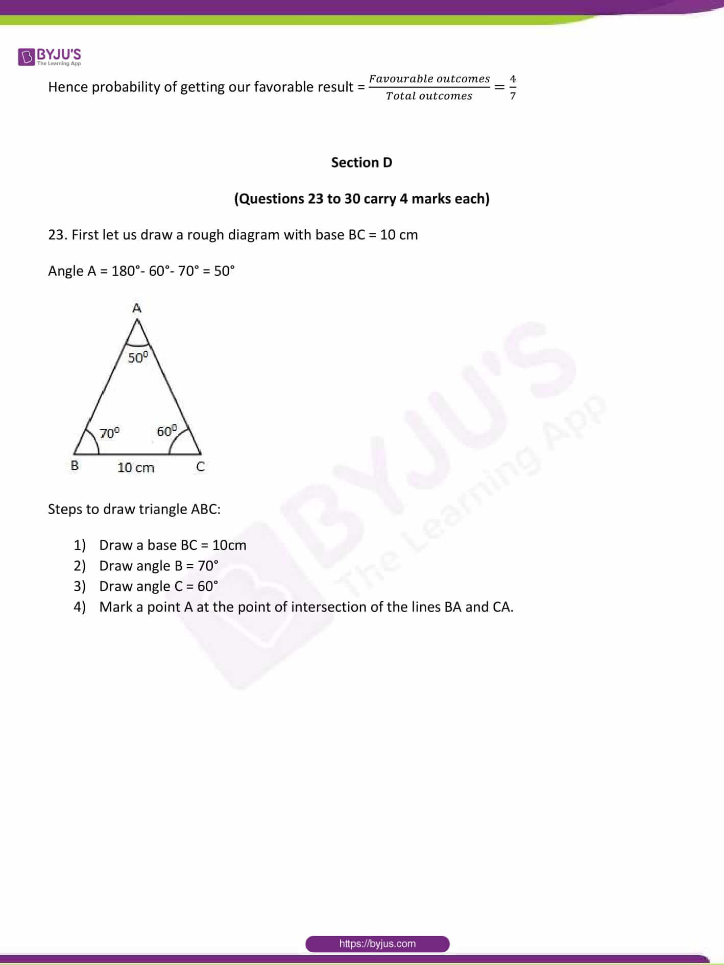 CBSE Class 10 Maths Sample Paper Solution Set 1-15