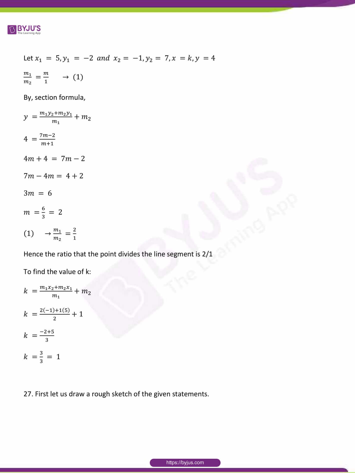 CBSE Class 10 Maths Sample Paper Solution Set 1-23