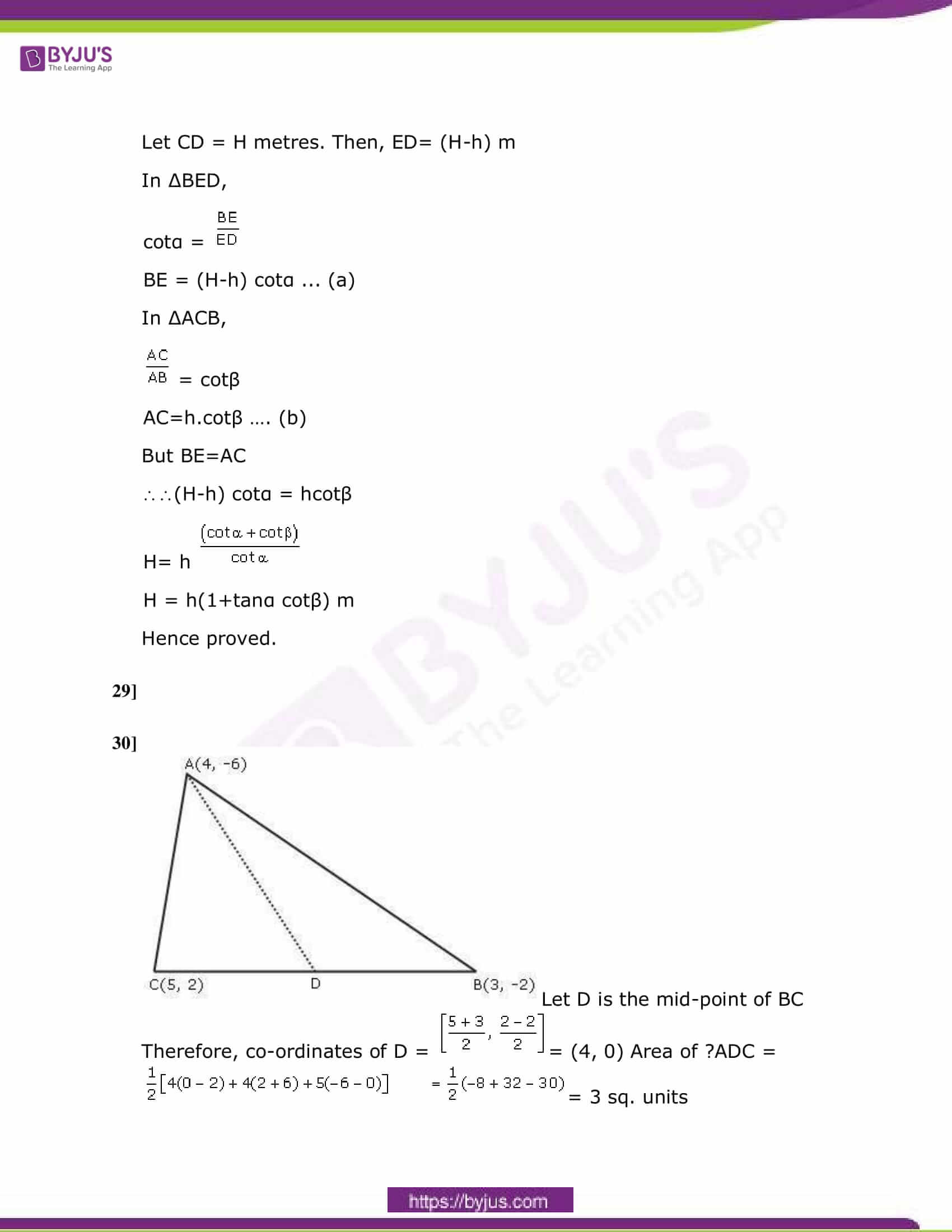 CBSE Class 10 Maths Sample Paper Solution Set 4-15