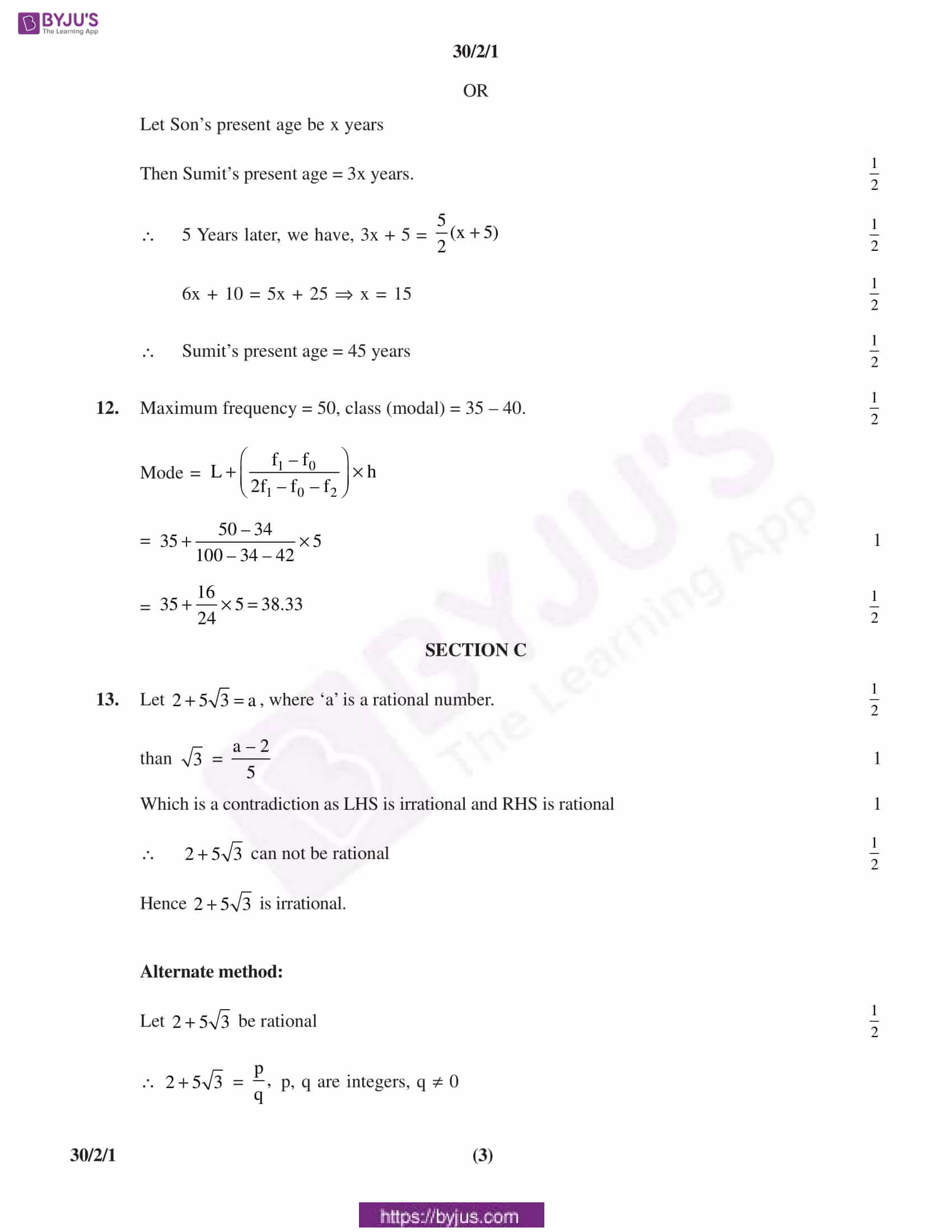 CBSE Class 10 Maths Solution PDF 2019 Set 2 03