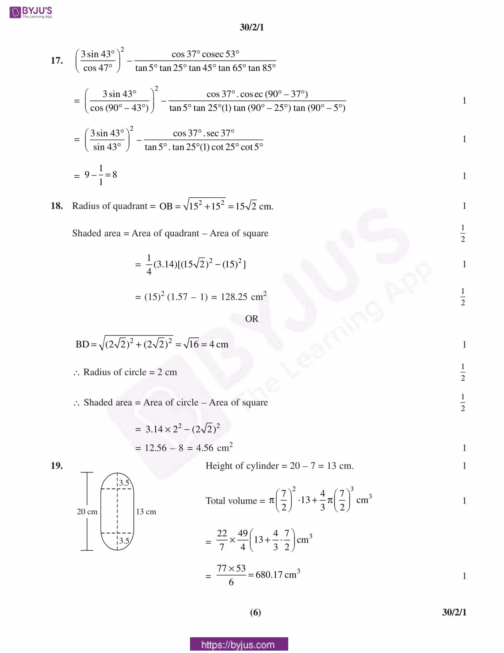 CBSE Class 10 Maths Solution PDF 2019 Set 2 06