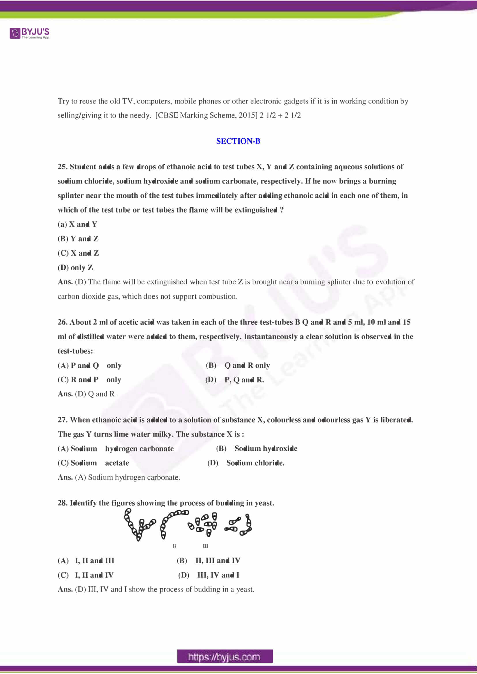 CBSE Class 10 Science Sample Paper Solution Set 2-10