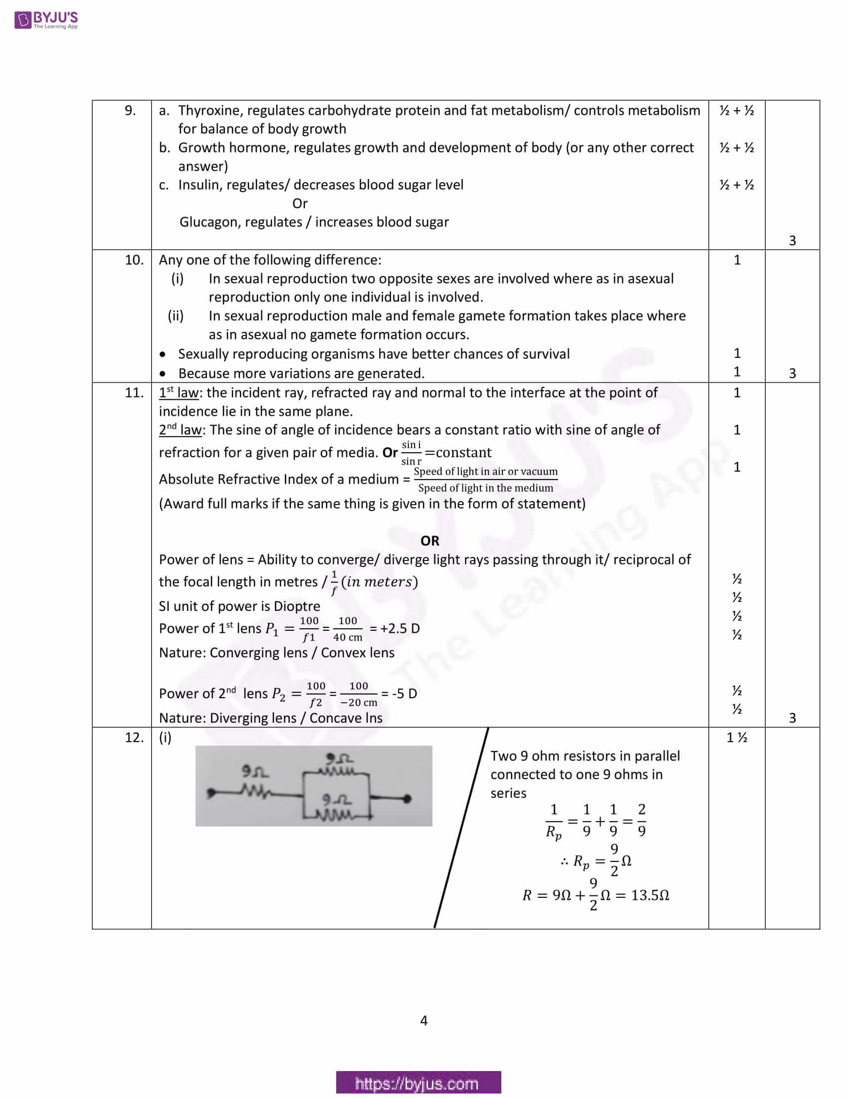 cbse class 10 science solutions 2018