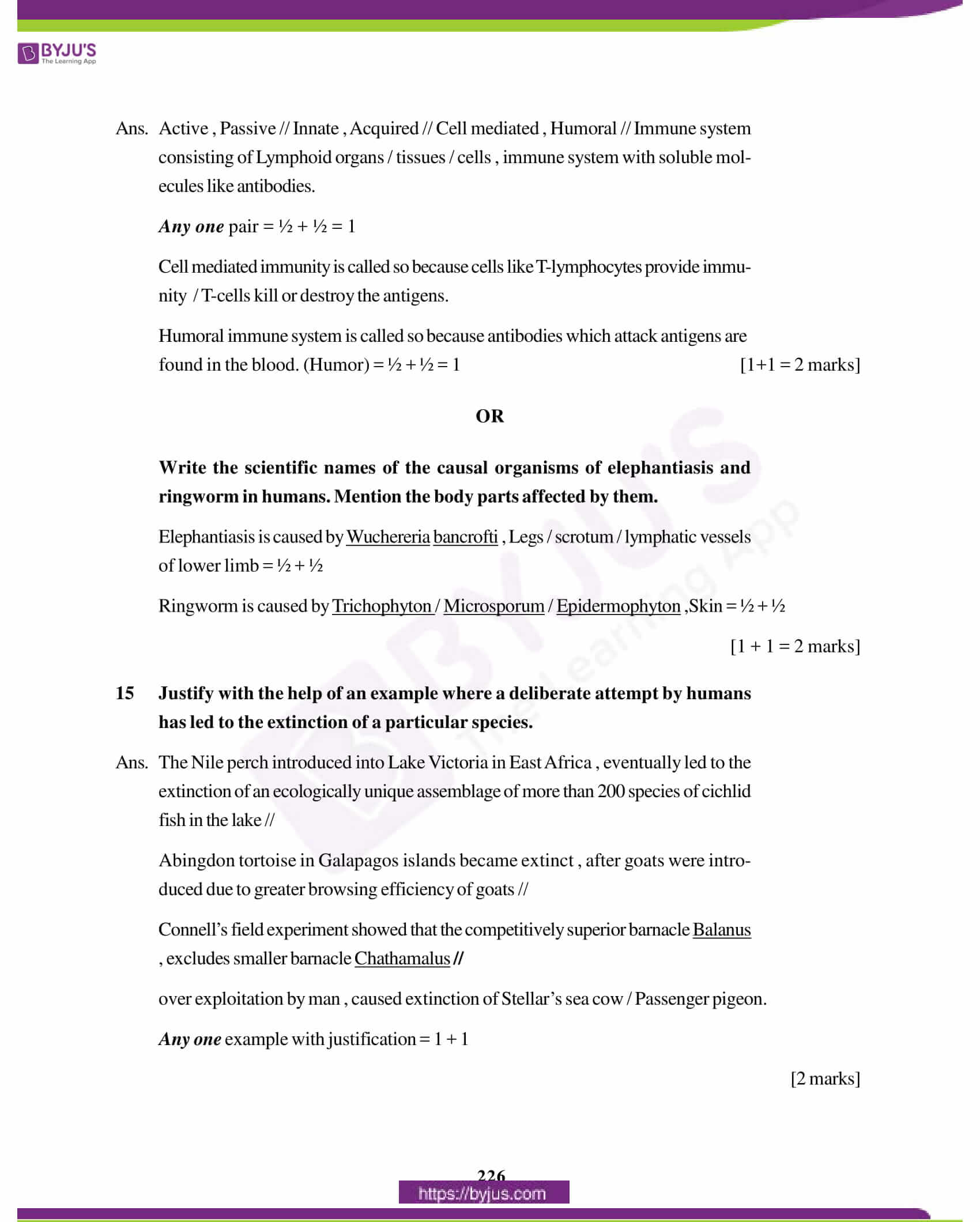 cbse class 12 biology solution 2011 set 1