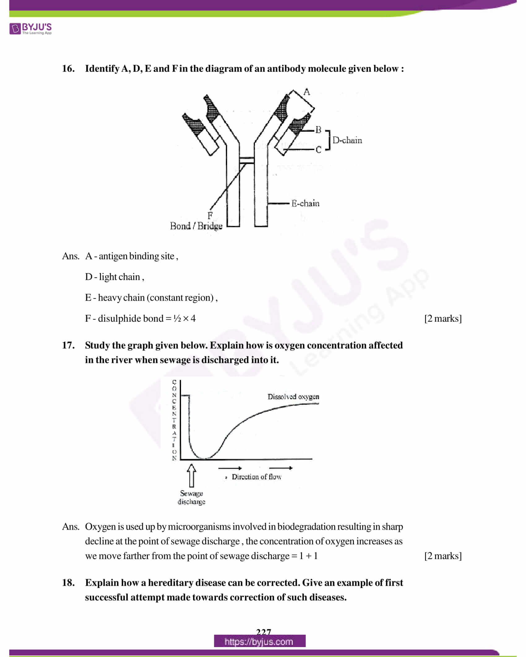 cbse class 12 biology solution 2011 set 1