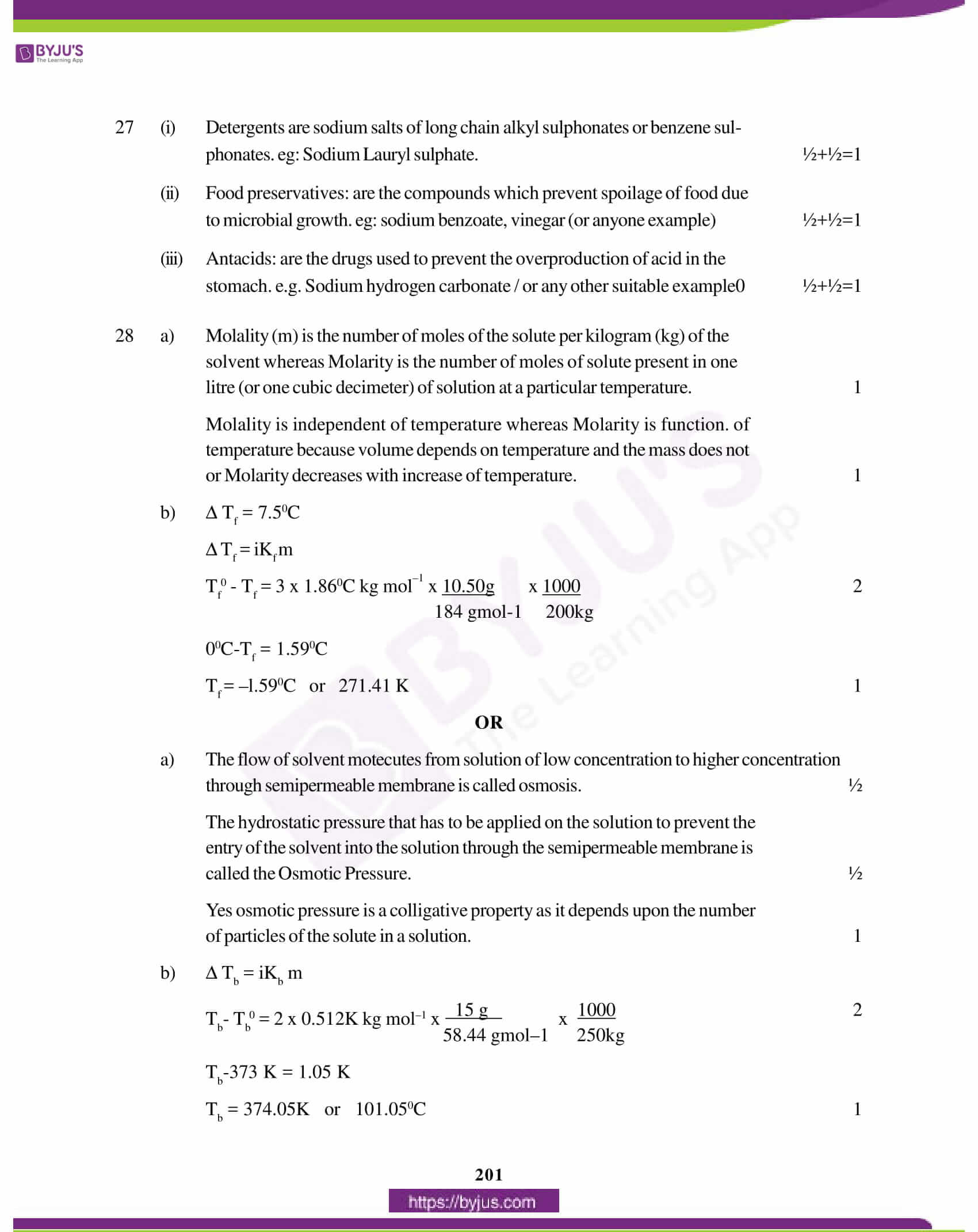 cbse class 10 chemistry solution 2011 set 1