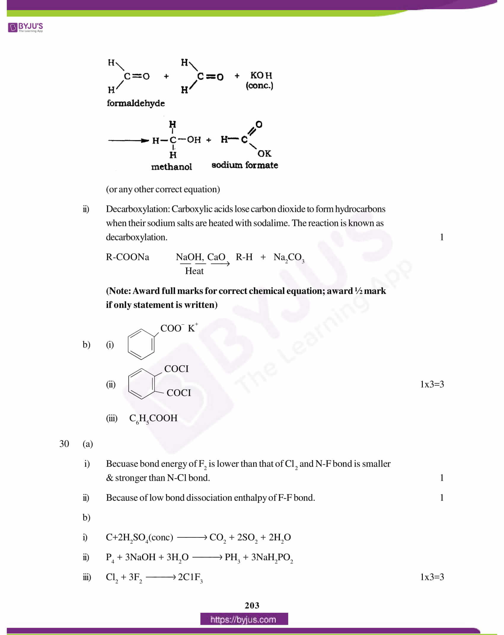 cbse class 10 chemistry solution 2011 set 1