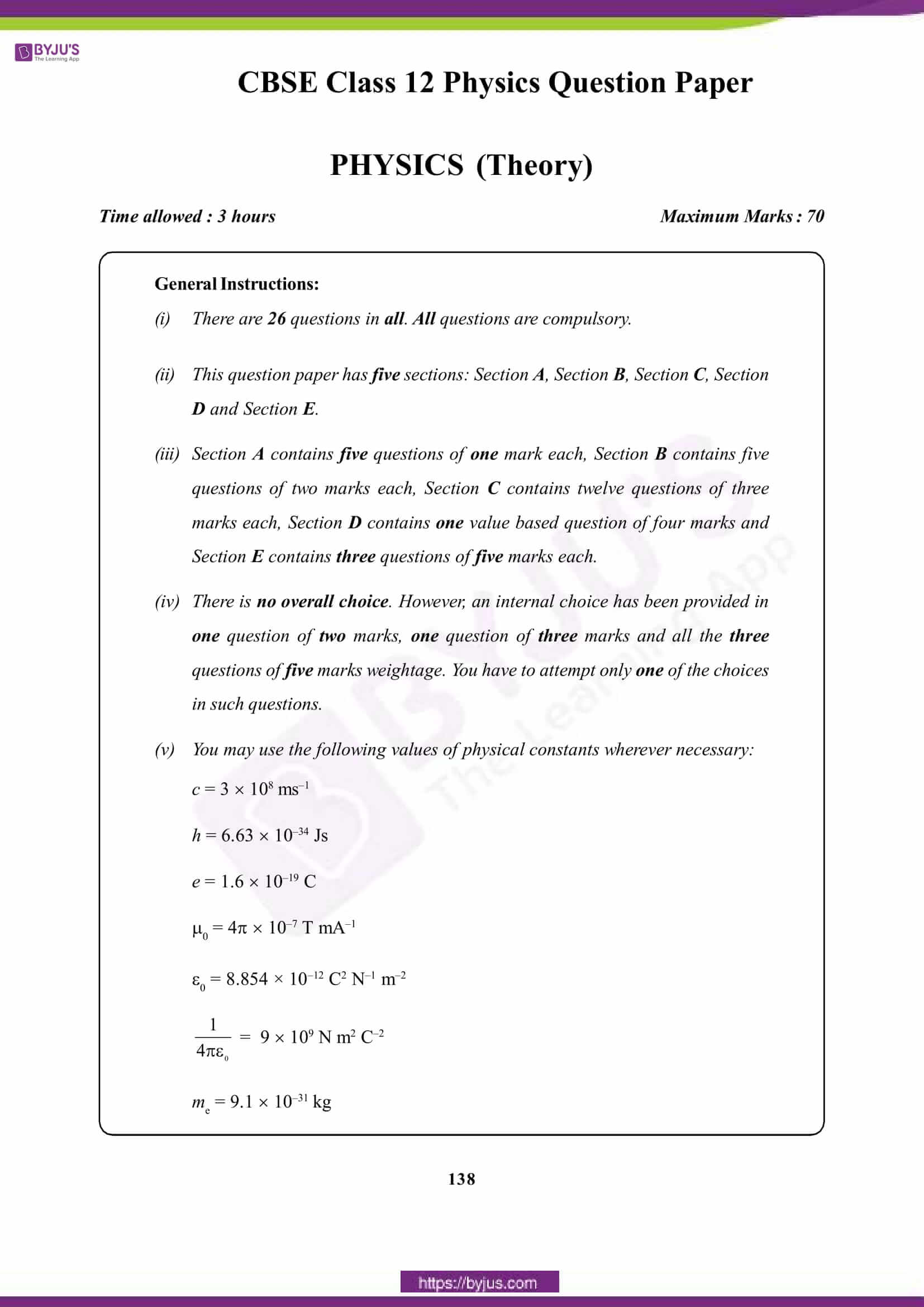 Cbse Class Physics Previous Year Question Paper By Panel Hot Sex Picture 9379