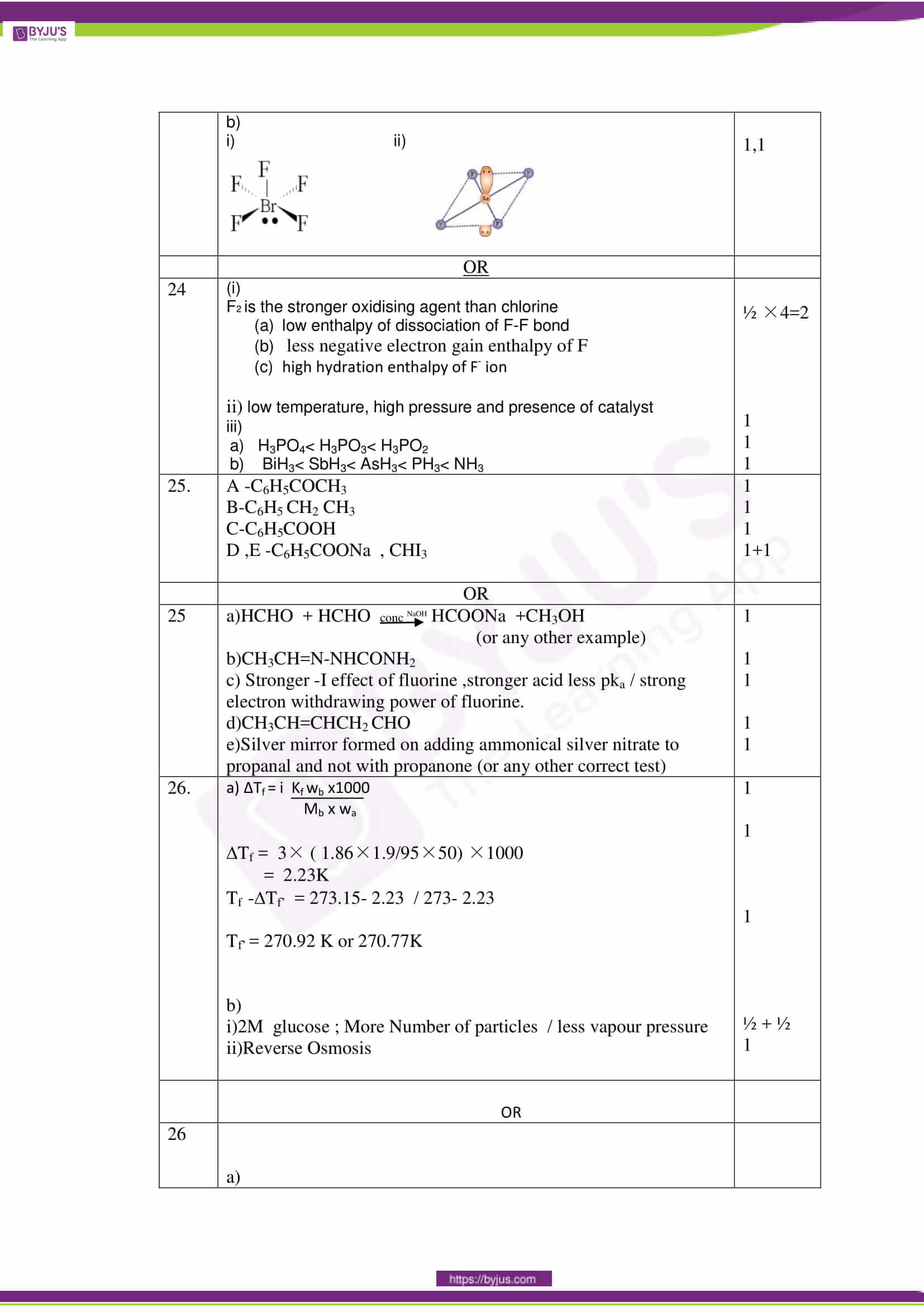 cbse class 12 solution 2016 chemistry set 1