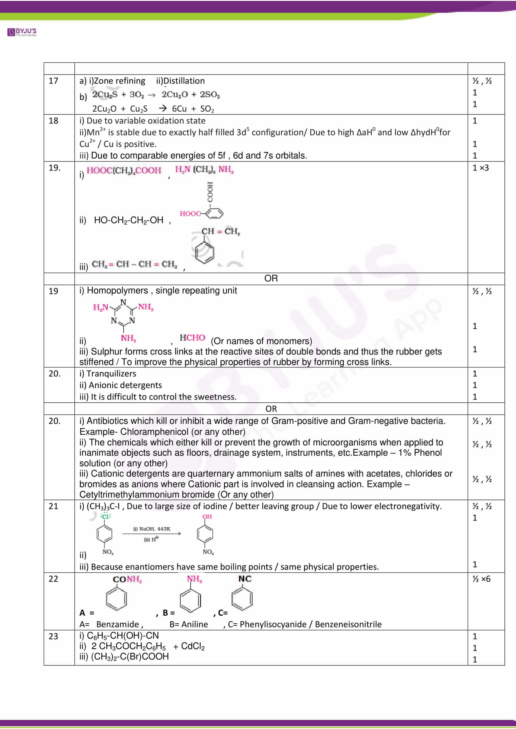 cbse class 12 solution 2019 chemistry set 1