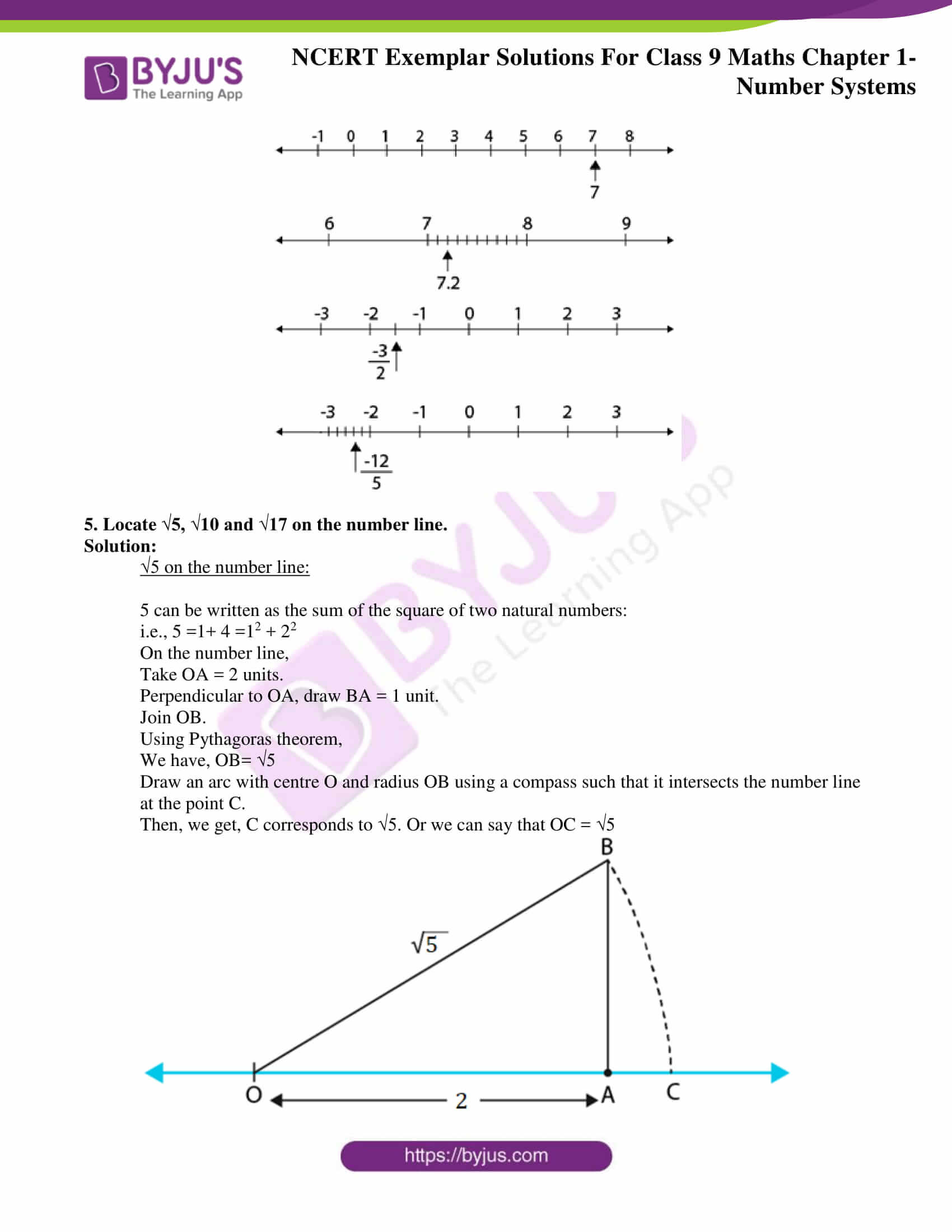 Ncert Exemplar Class 9 Maths Chapter 1 Solutions Number System Download Free Pdf