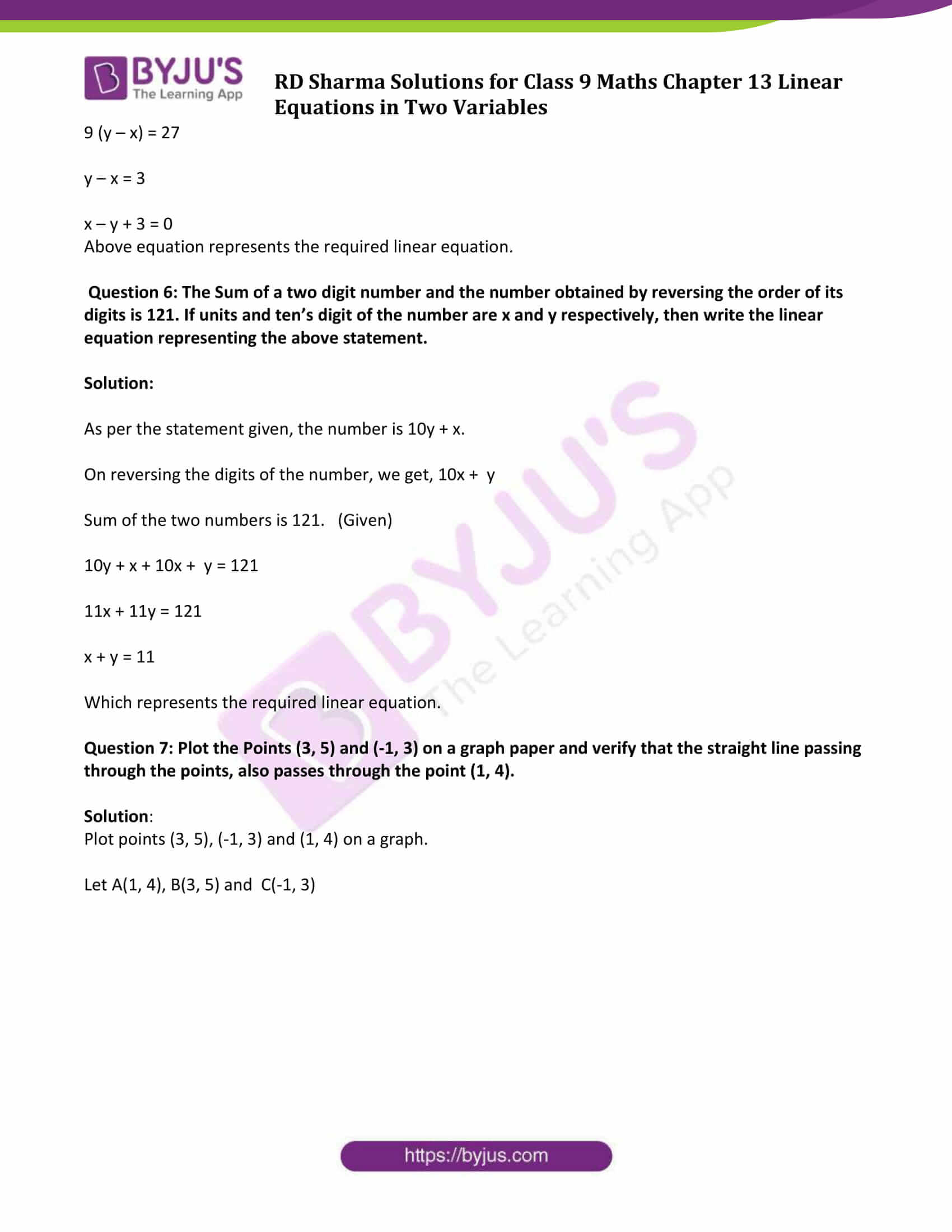 RD Sharma Solutions Class 9 Maths Exercise 13 3 Chapter 13 Linear