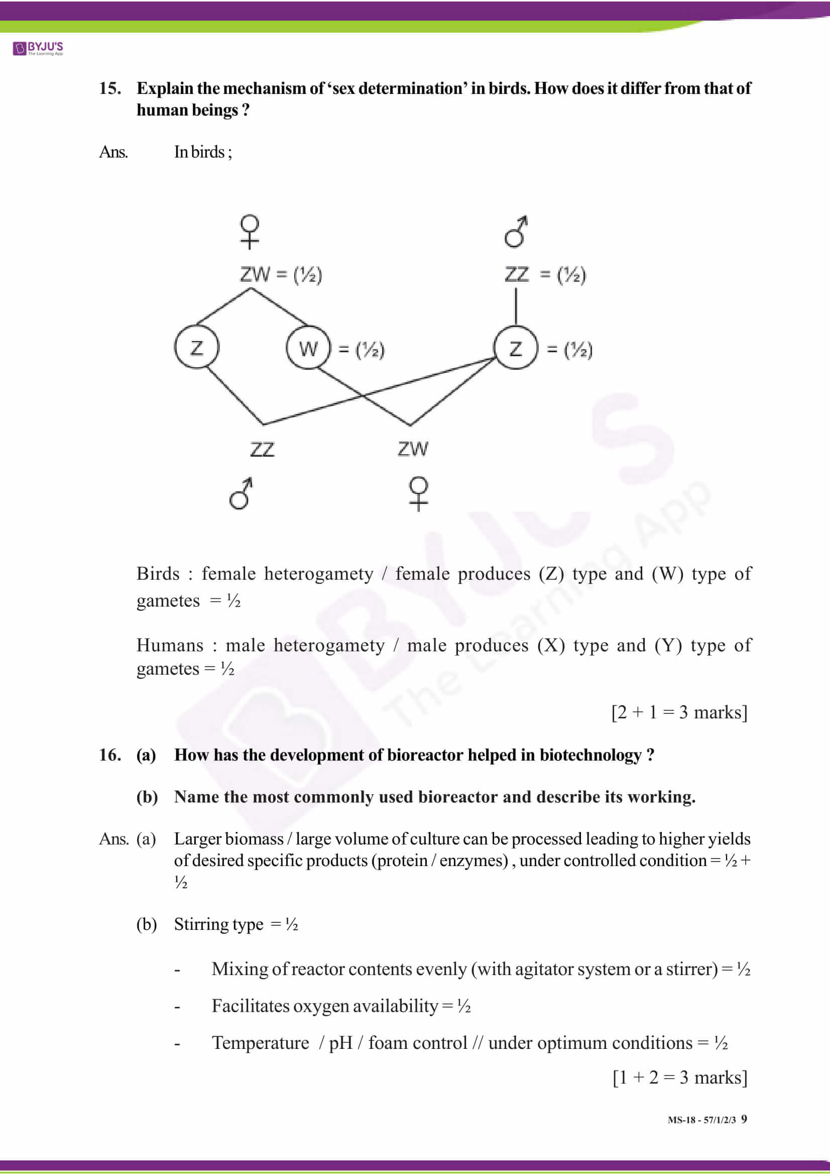 cbse class 12 solution 2018 bio set 1