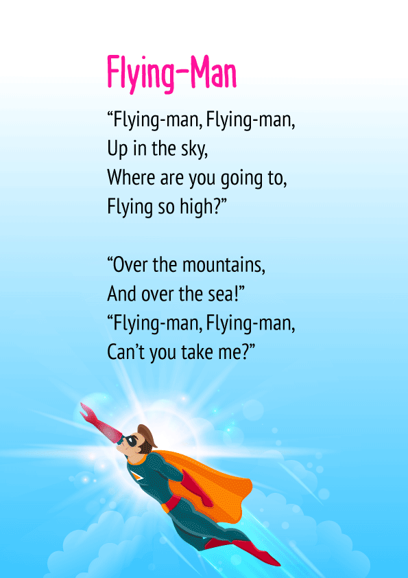 Flying Man Poem for Class 1