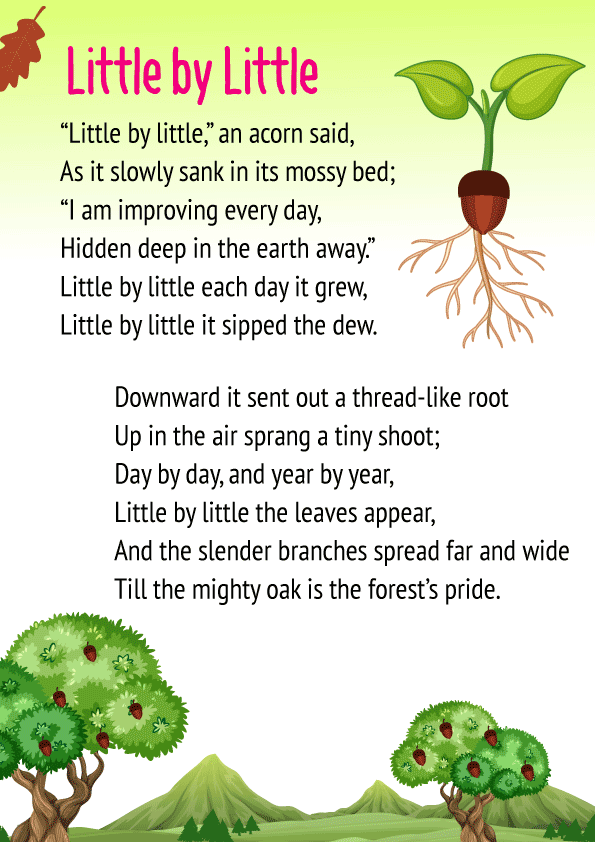 Little by Little Poem For Class 3 | Download PDF for Free