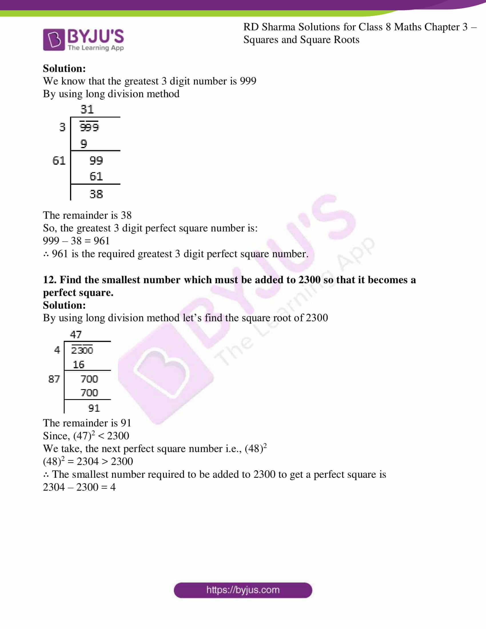 What Is The Square Root Of 2304 By Division Method Quora