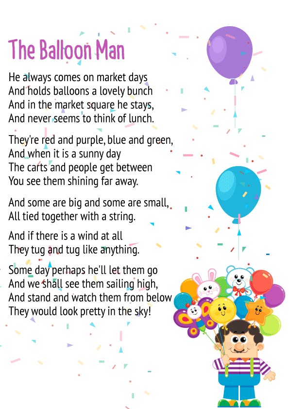 The Balloon Man Poem