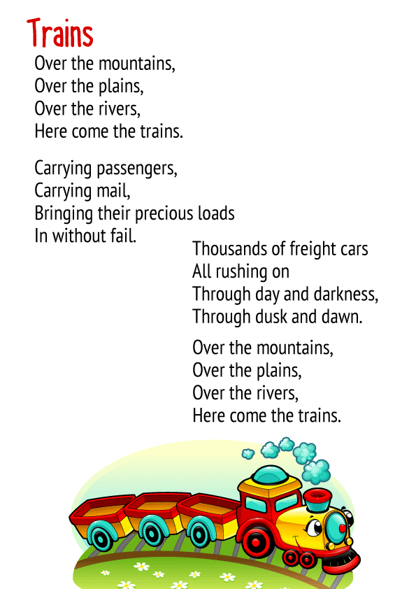 Trains Poem For Class 3 Cbse With Summary And Poem Pdf