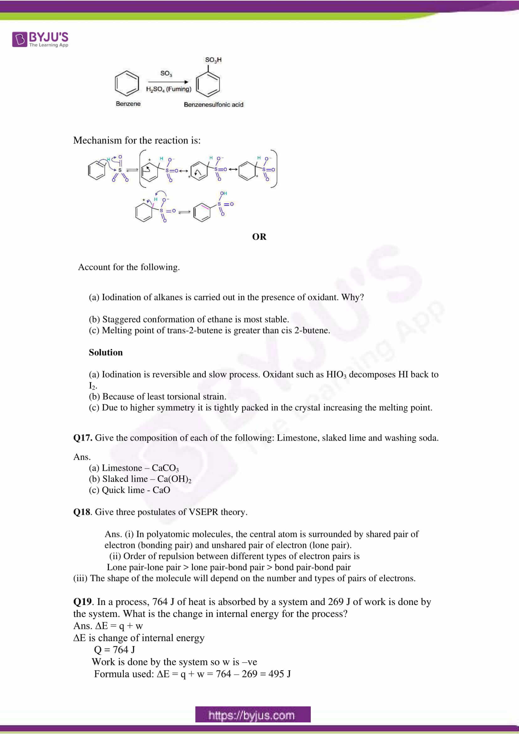 cbse class 11 che sample paper set 1 solution