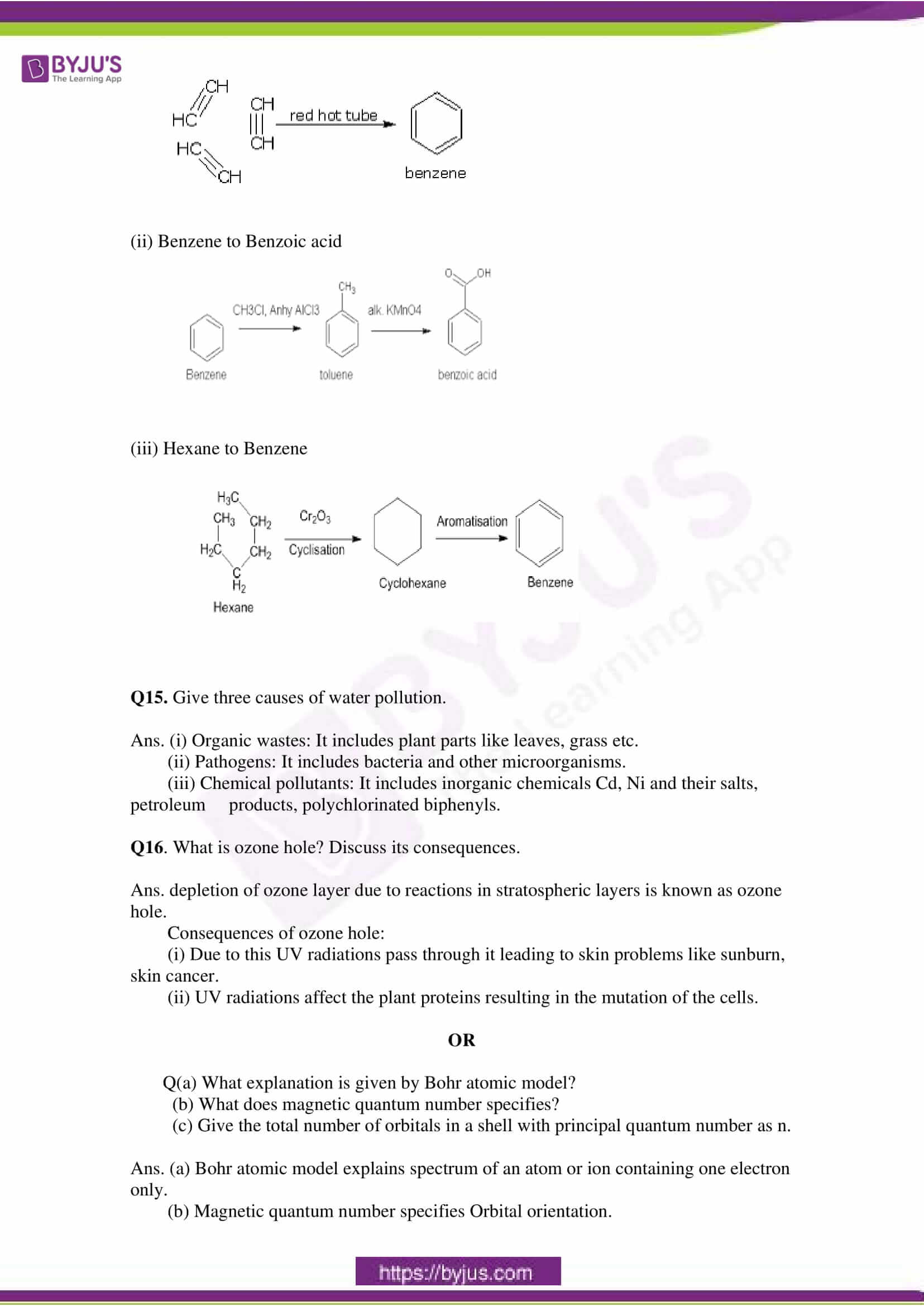 cbse class 11 che sample paper set 2 solution