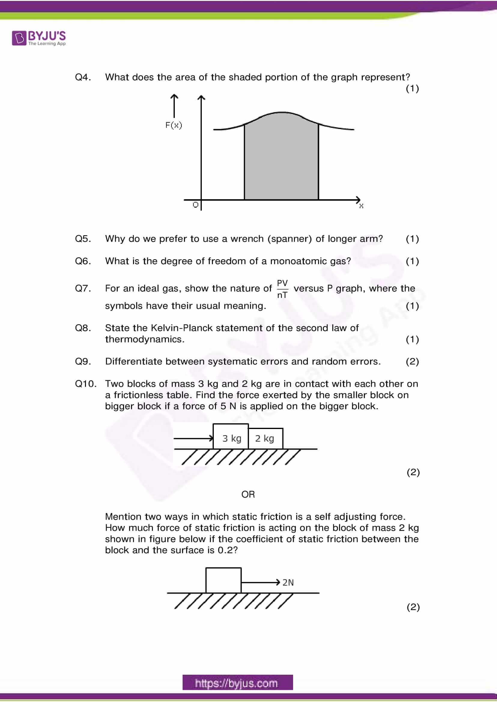 cbse class 11 phy sample paper set 3