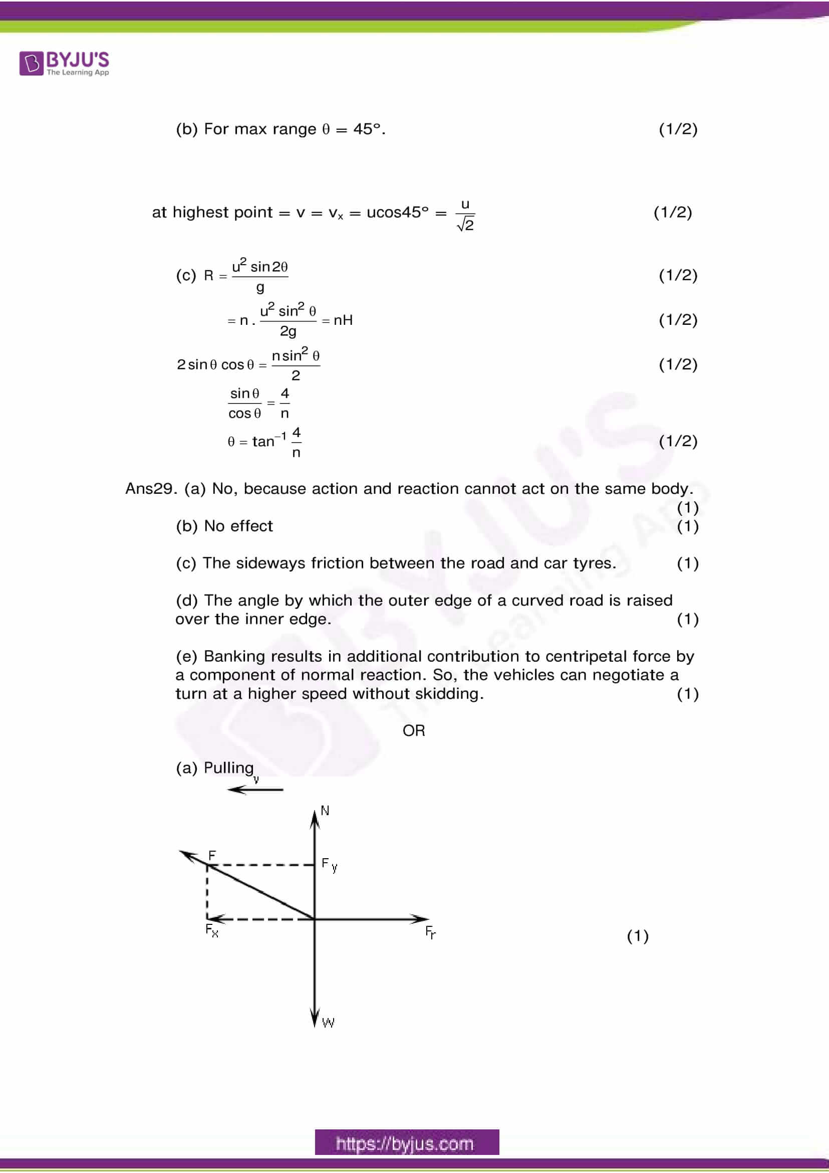 cbse class 11 phy sample paper set 3 solution