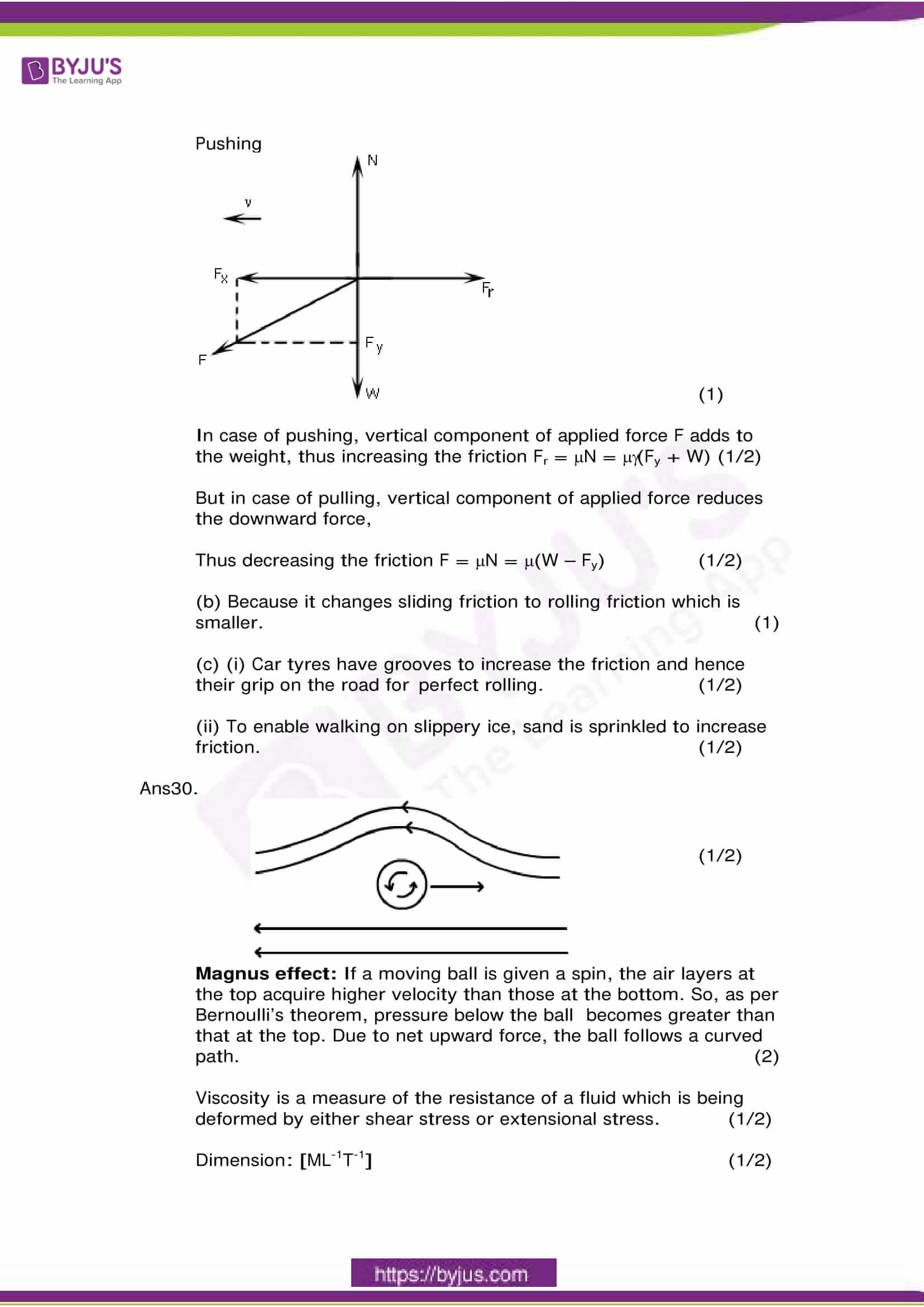 cbse class 11 phy sample paper set 3 solution