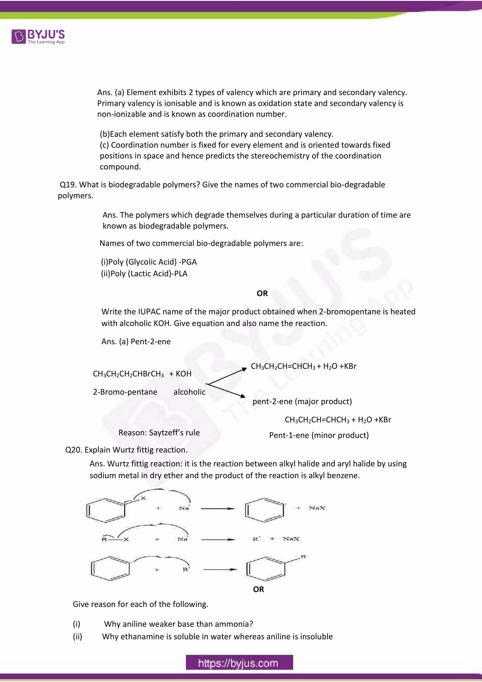 cbse class 12 chemistry sample paper solution set 1