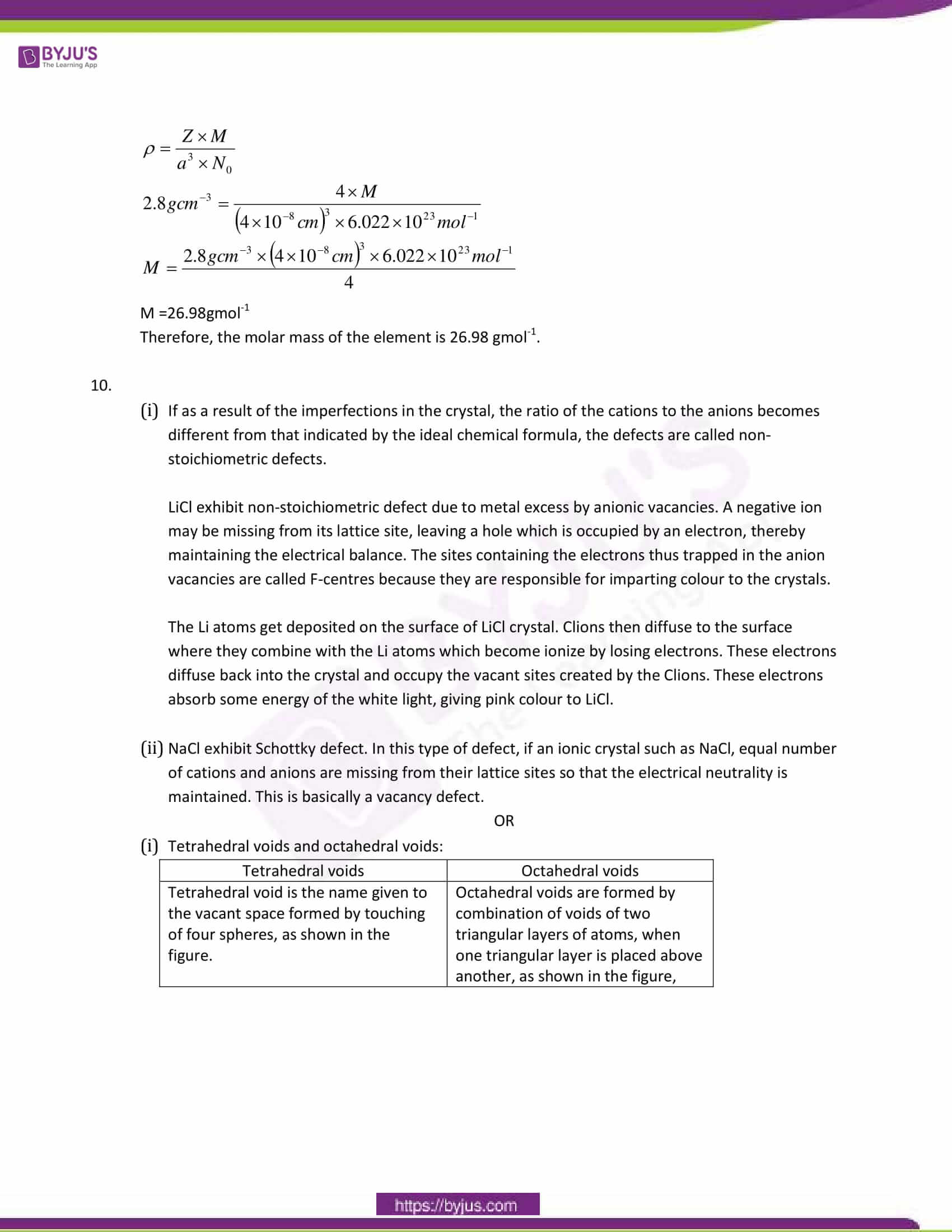 cbse class 12 chemistry sample paper solution set 4