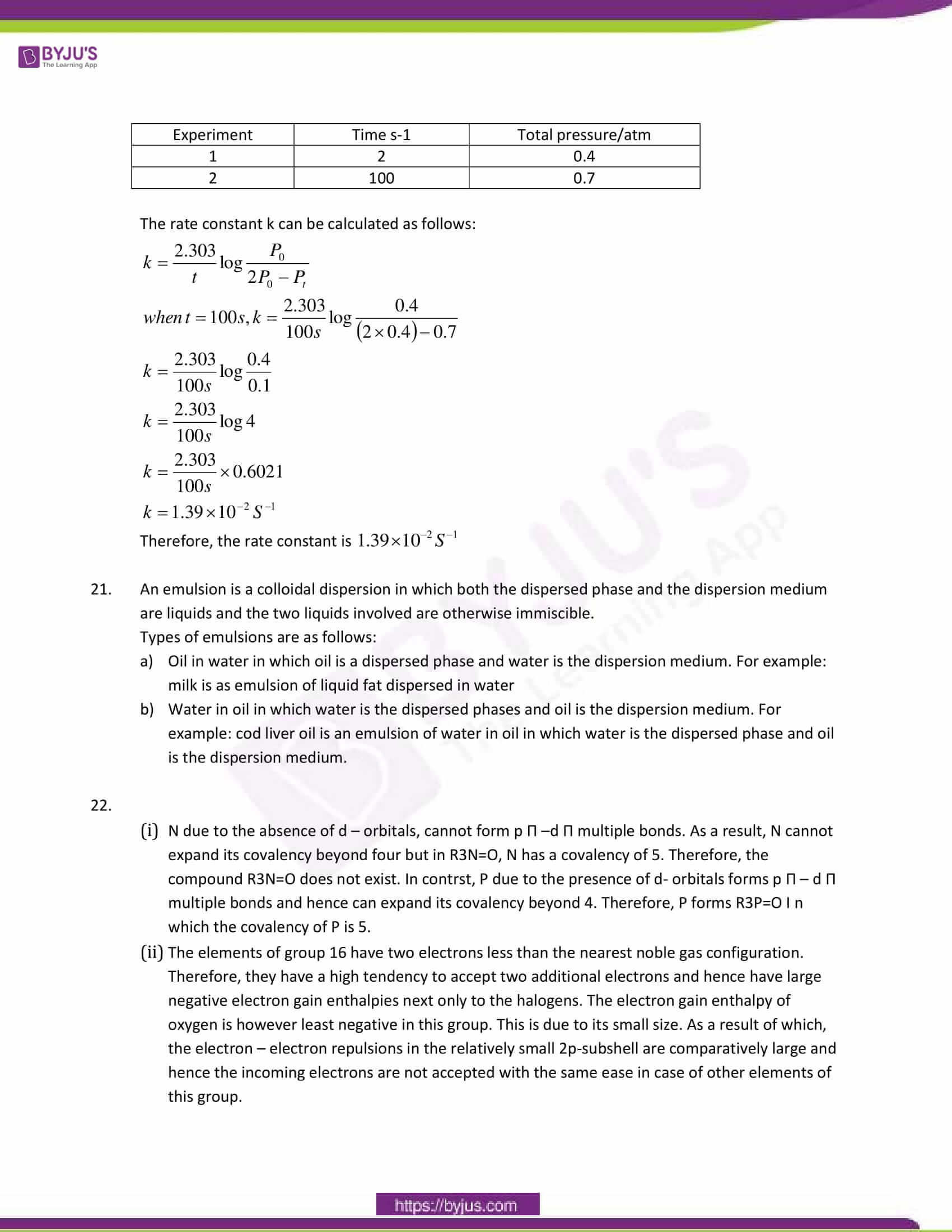 cbse class 12 chemistry sample paper solution set 4