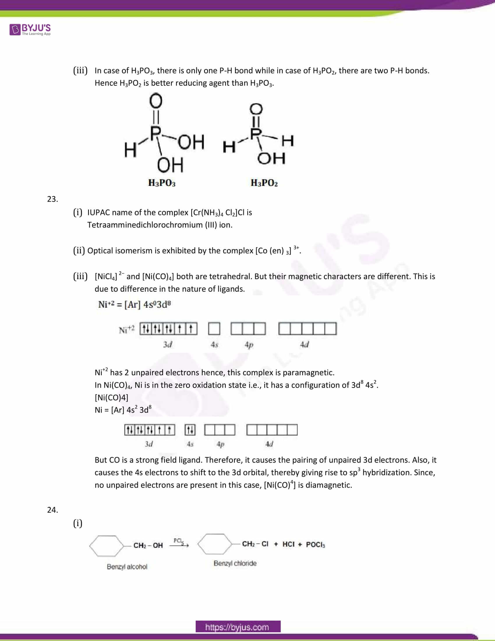 cbse class 12 chemistry sample paper solution set 4