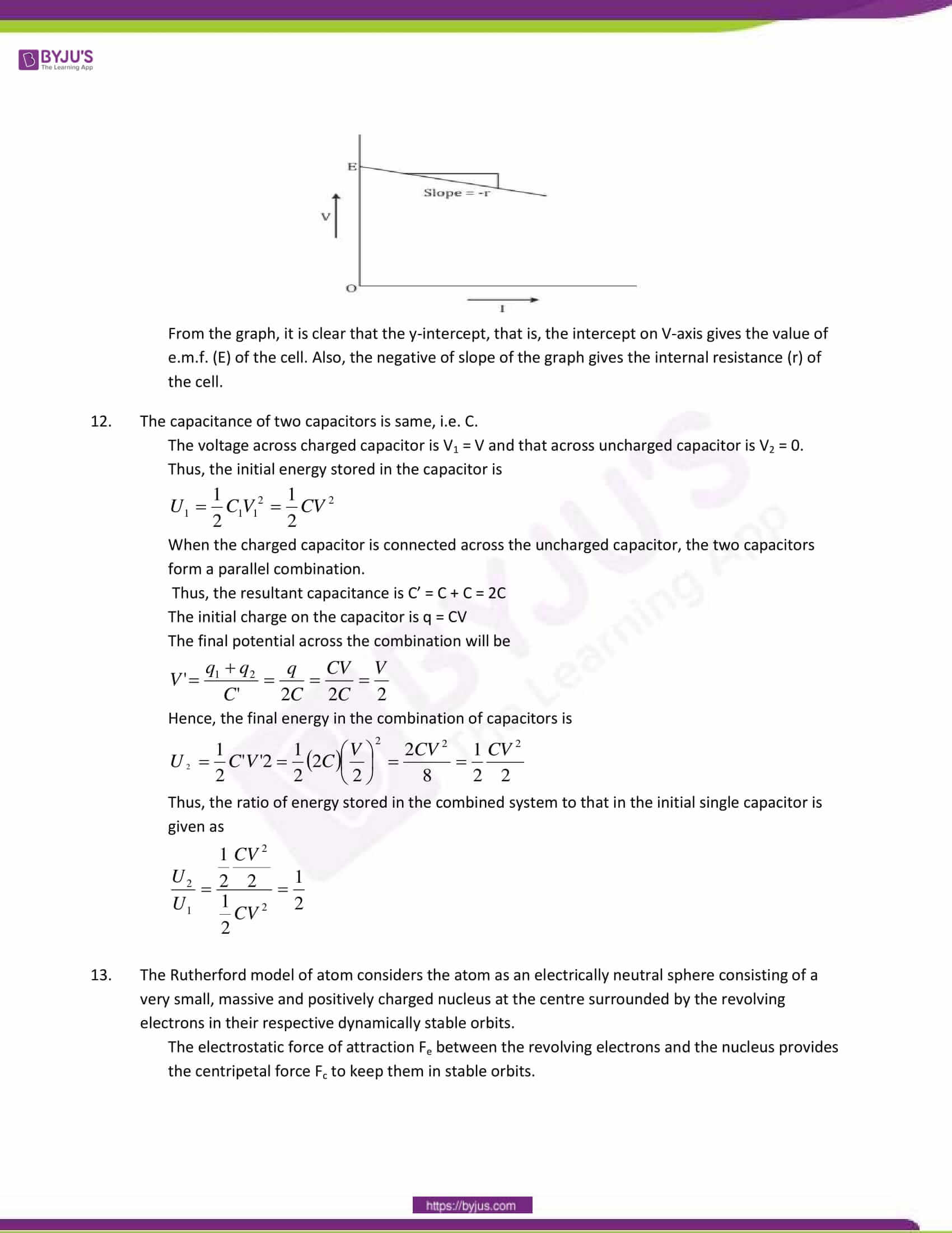 cbse class 12 physics sample paper solution set 2