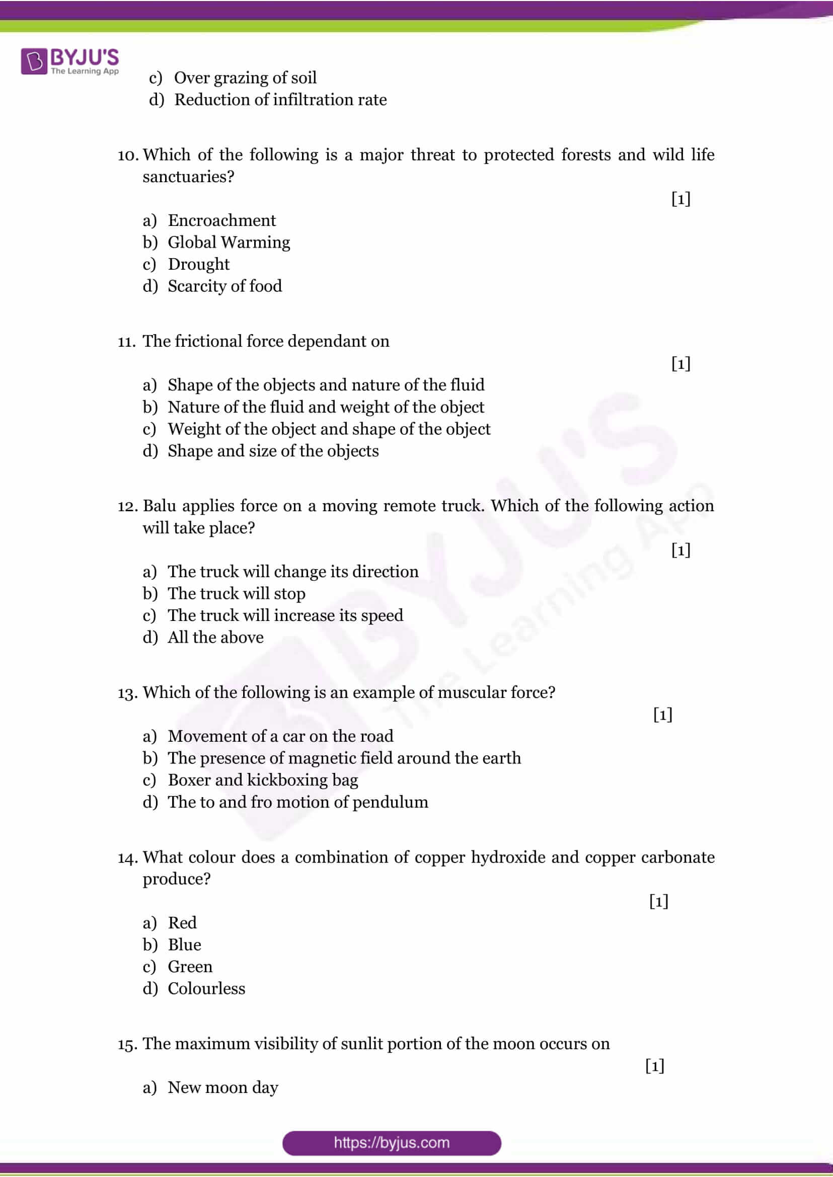 Download CBSE Class Science Sample Papers Set In PDF