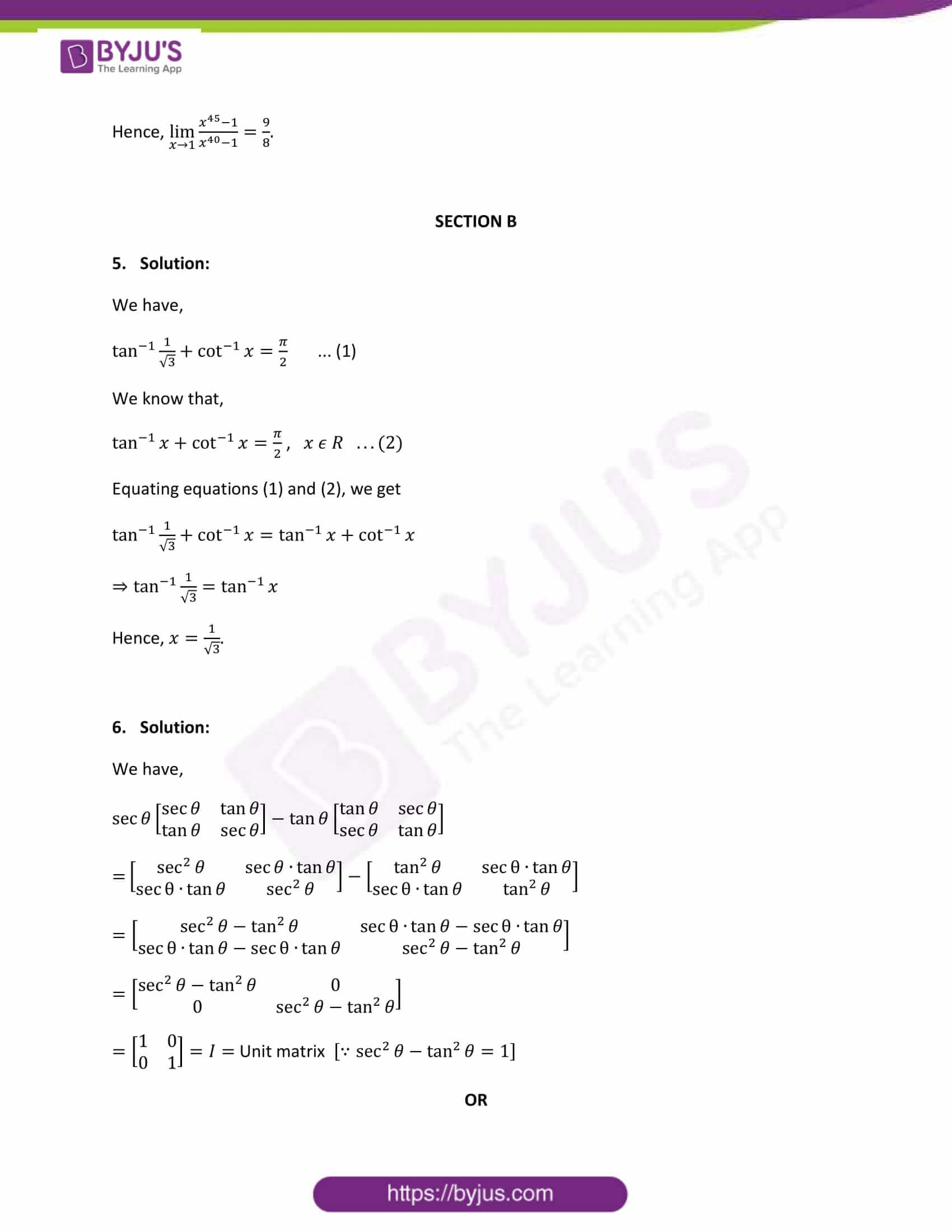 cbse sample paper class 11 maths set 1 solution