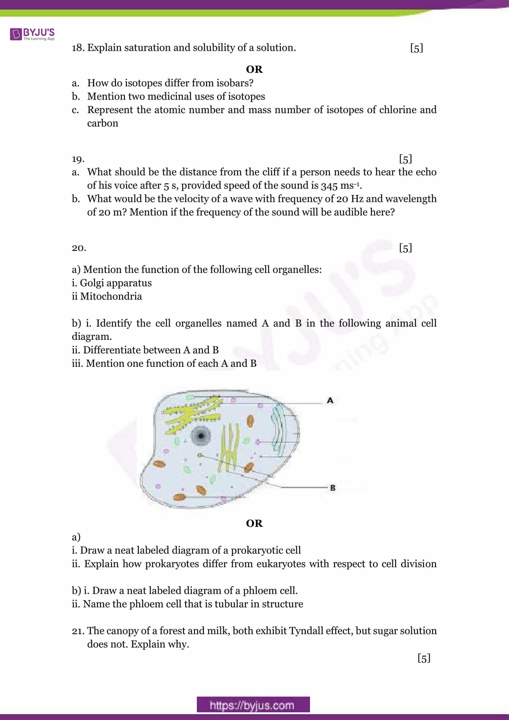 cbse sample paper class 9 science set 1