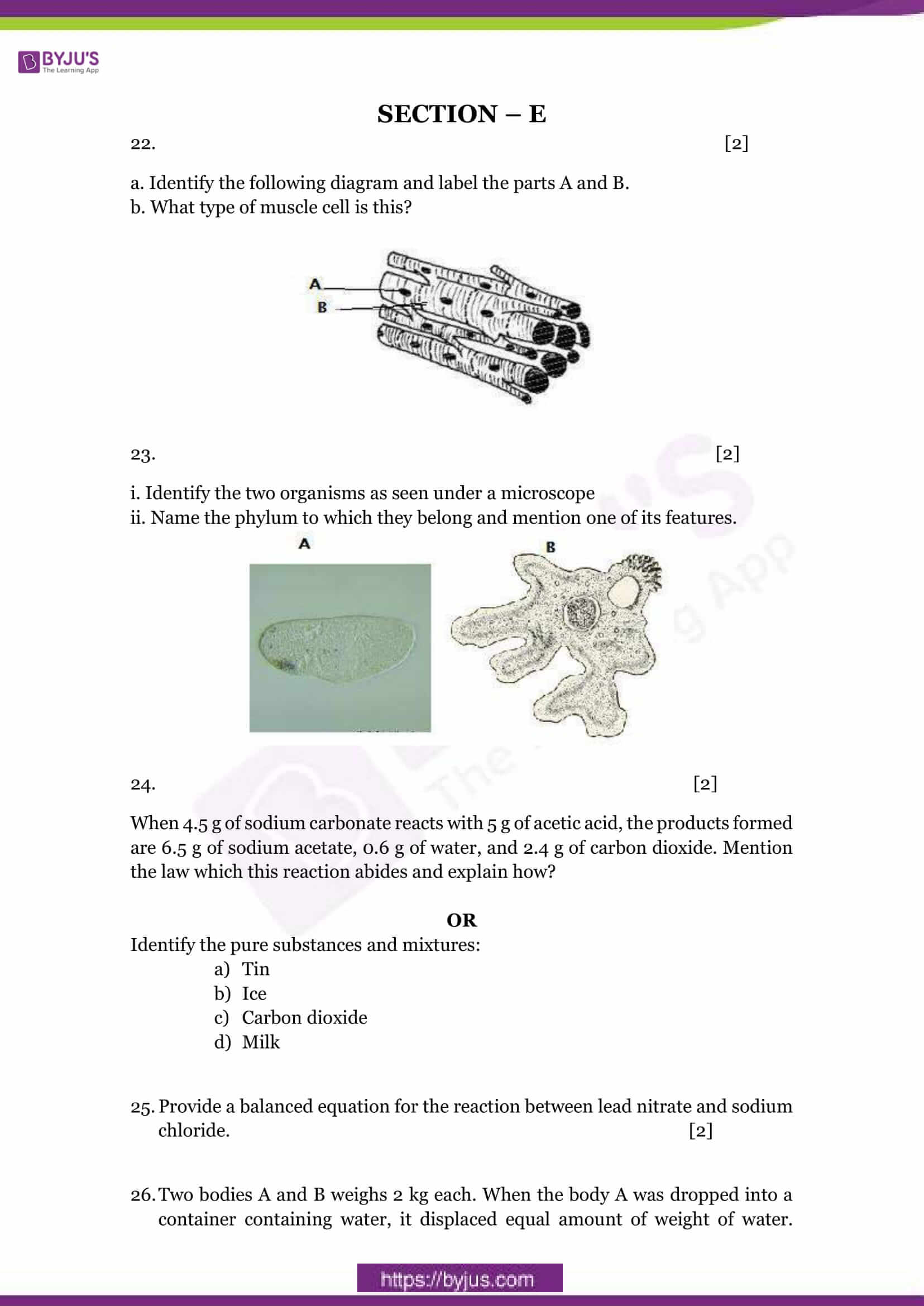 cbse sample paper class 9 science set 1