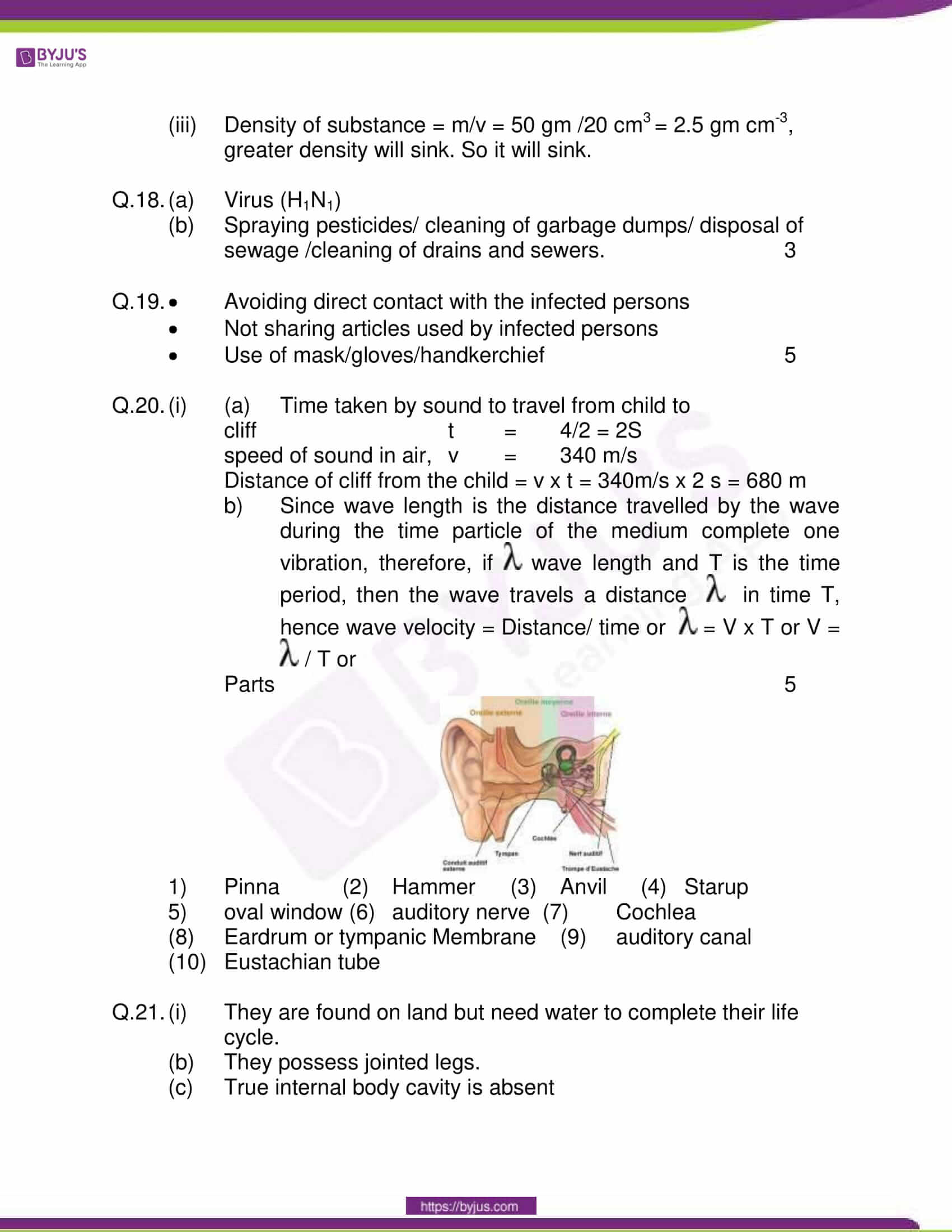 cbse sample paper class 9 science set 4 solution