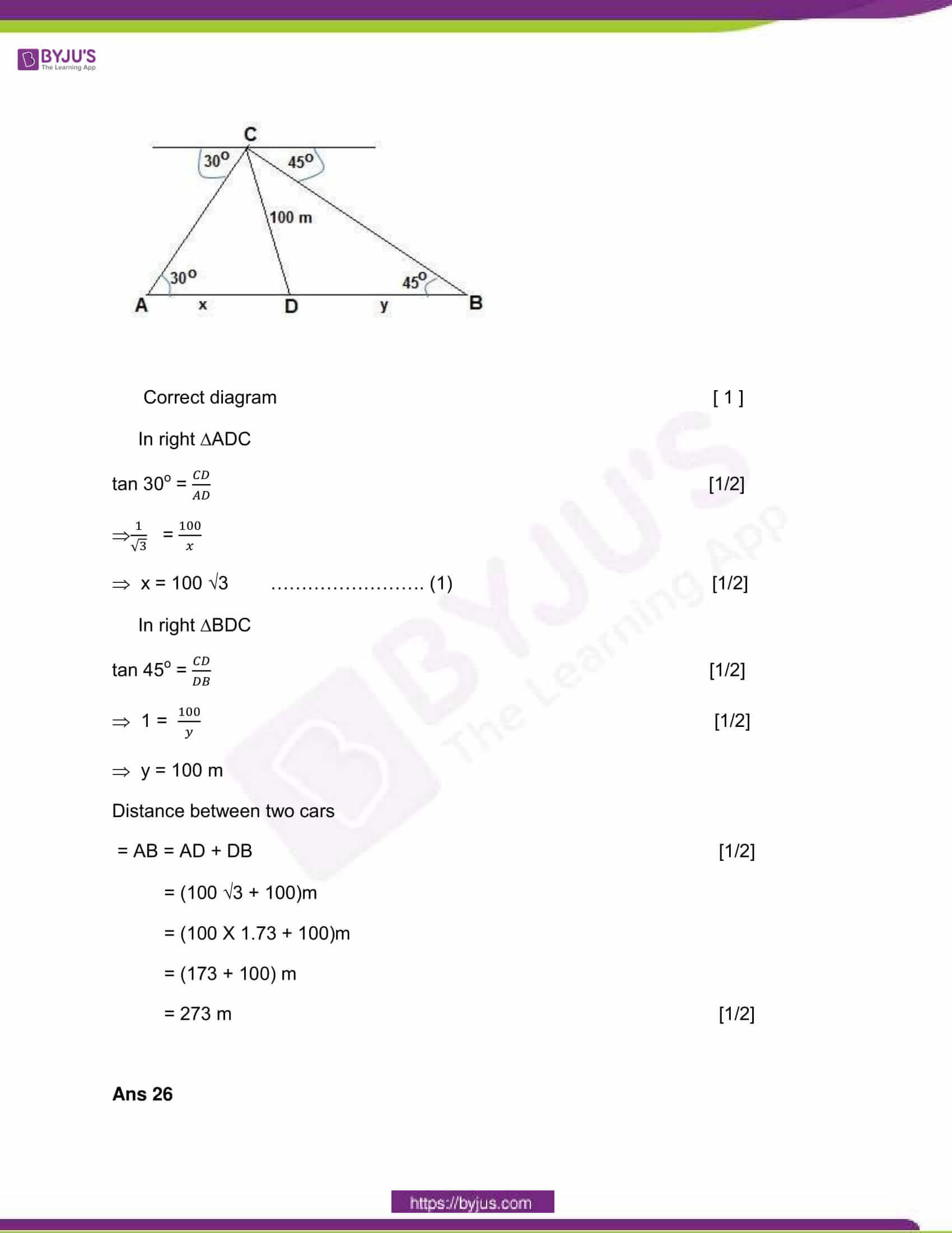 cbse sample paper solution class 10 maths sa 2 set 1